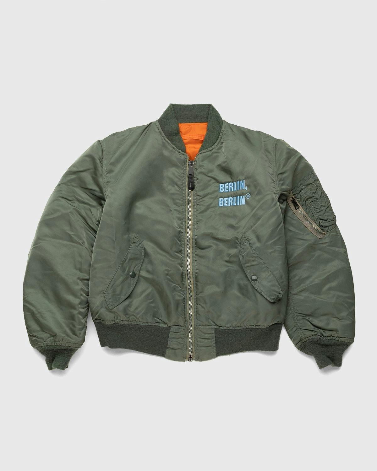 Highsnobiety - Berlin Berlin Embroidered Vintage MA-1 Green - Clothing - Green - Image 2
