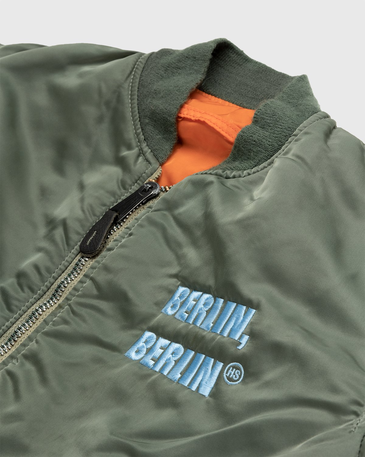 Highsnobiety - Berlin Berlin Embroidered Vintage MA-1 Green - Clothing - Green - Image 4
