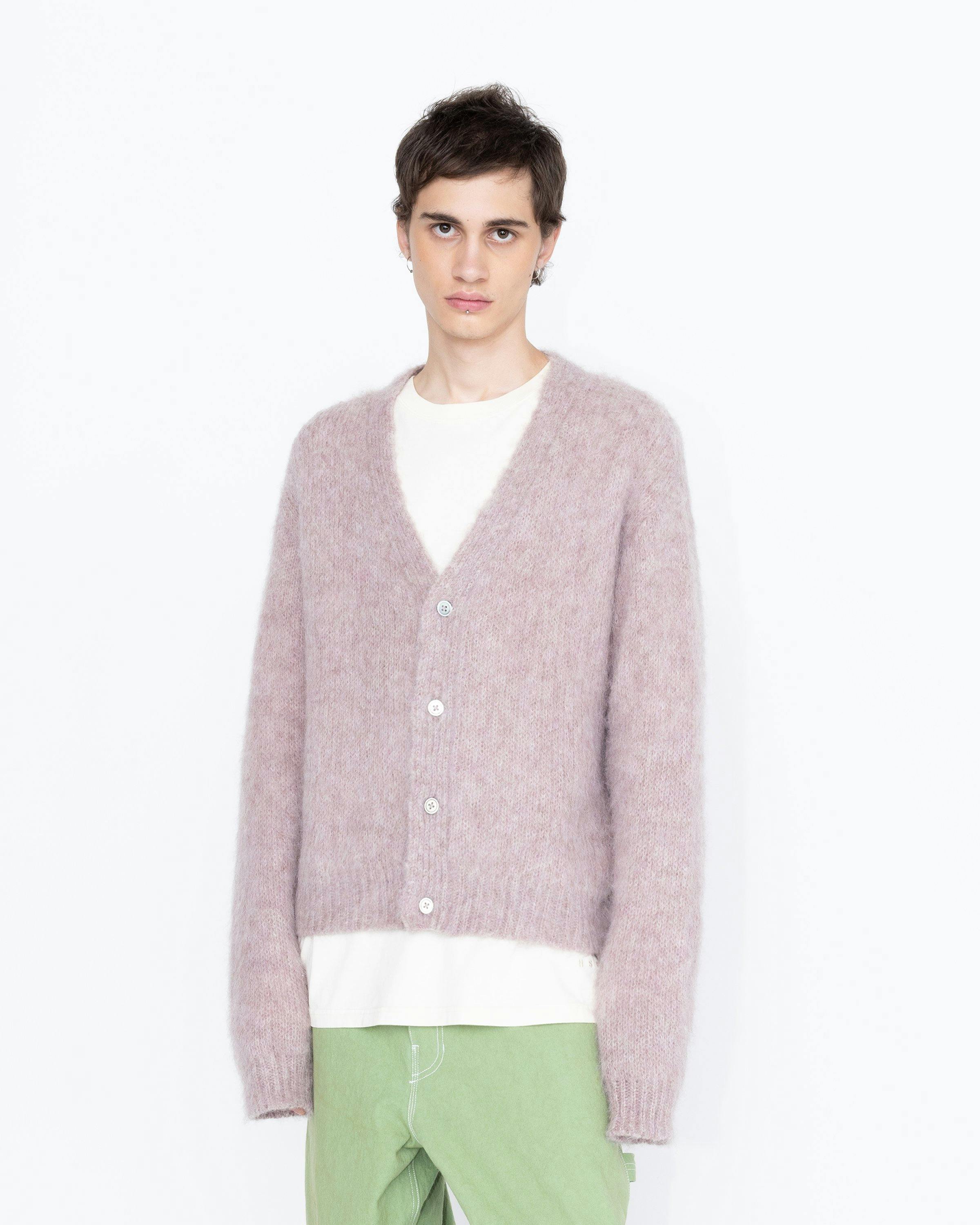 Highsnobiety HS05 - Brushed Alpaca Cardigan Pale Rose - Clothing - Pink - Image 3