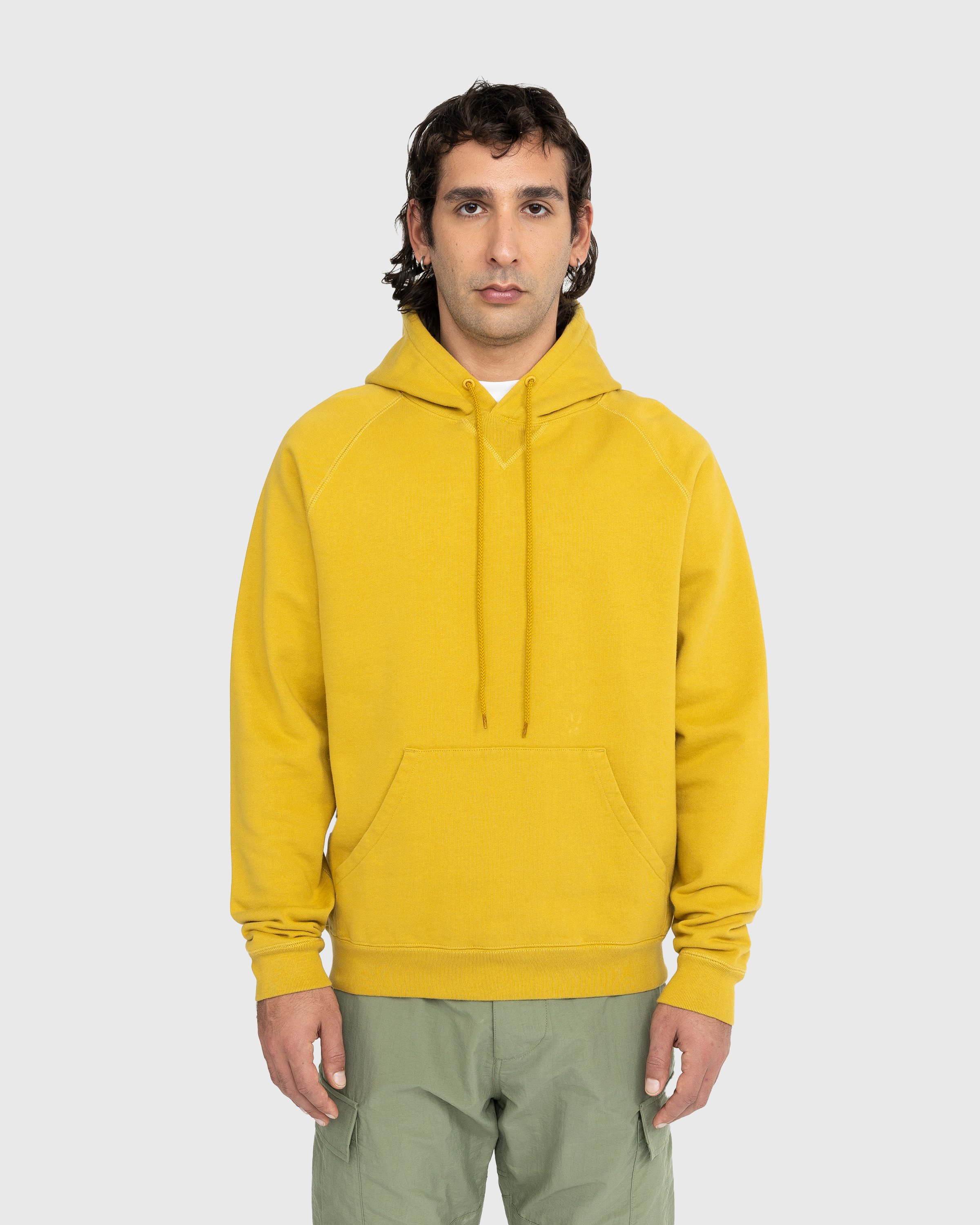 Highsnobiety - Heavy Fleece Hoodie Mustard - Clothing - Yellow - Image 2