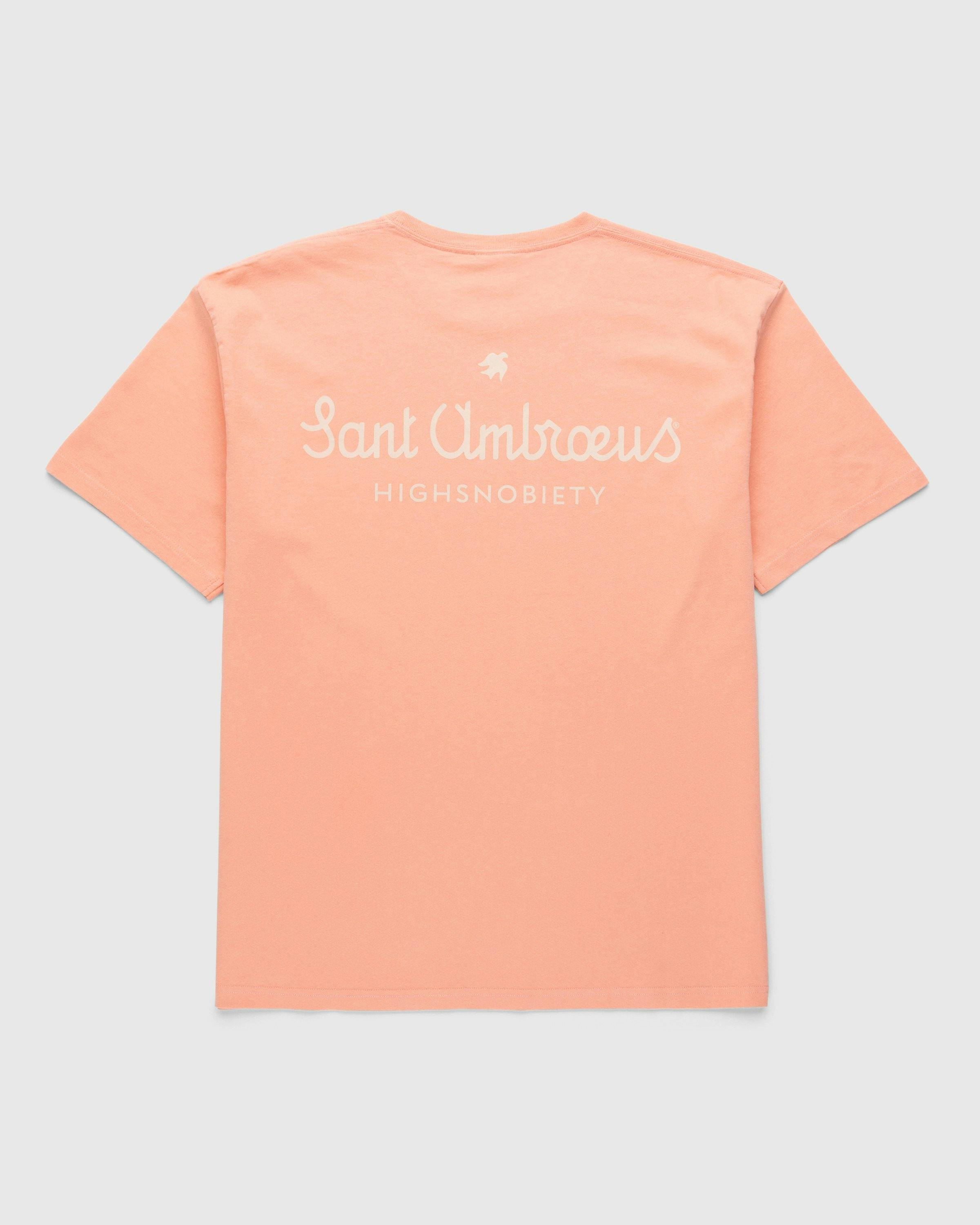 Highsnobiety x Sant Ambroeus - Pink T-Shirt - Clothing - Pink - Image 1