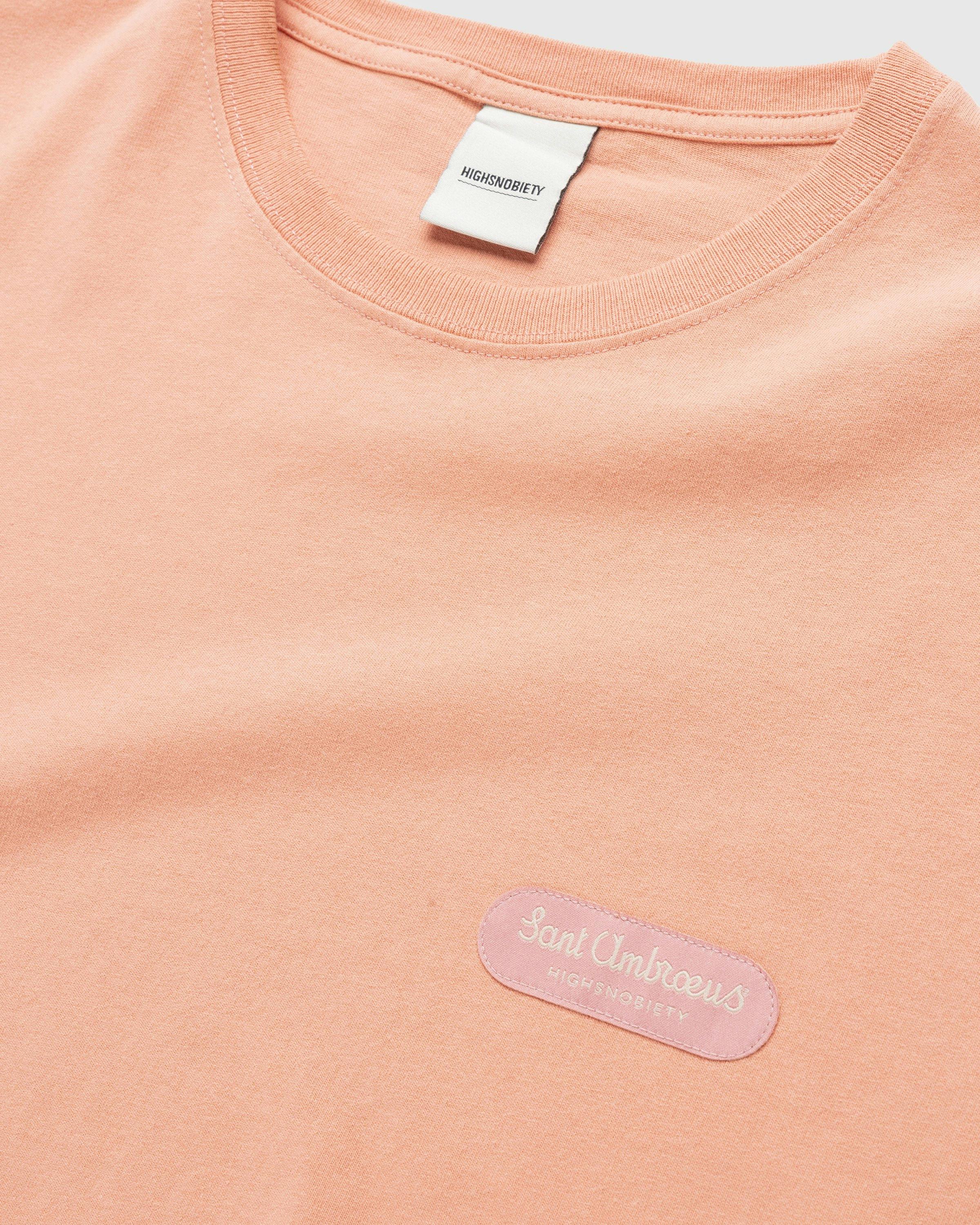 Highsnobiety x Sant Ambroeus - Pink T-Shirt - Clothing - Pink - Image 6