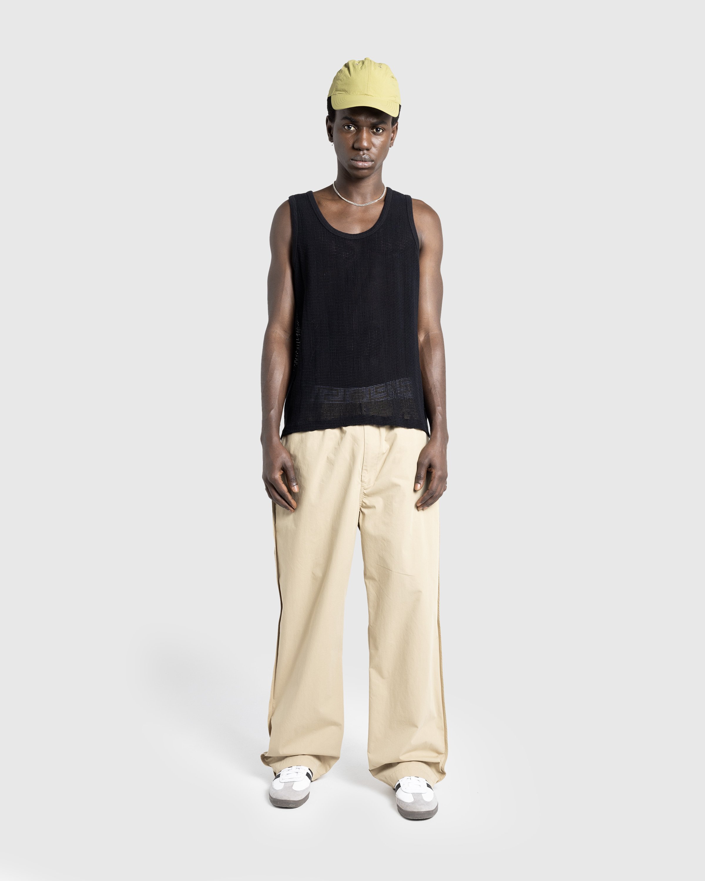 Highsnobiety HS05 - Pigment Dyed Cotton Mesh Tank Top Black - Clothing -  - Image 4