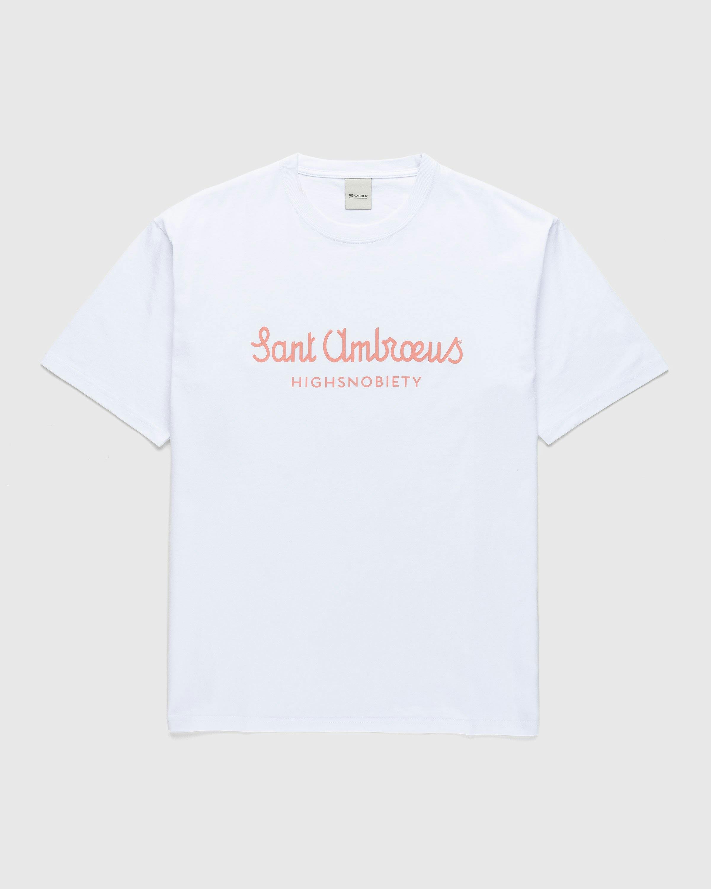 Highsnobiety x Sant Ambroeus - White T-Shirt - Clothing - White - Image 1