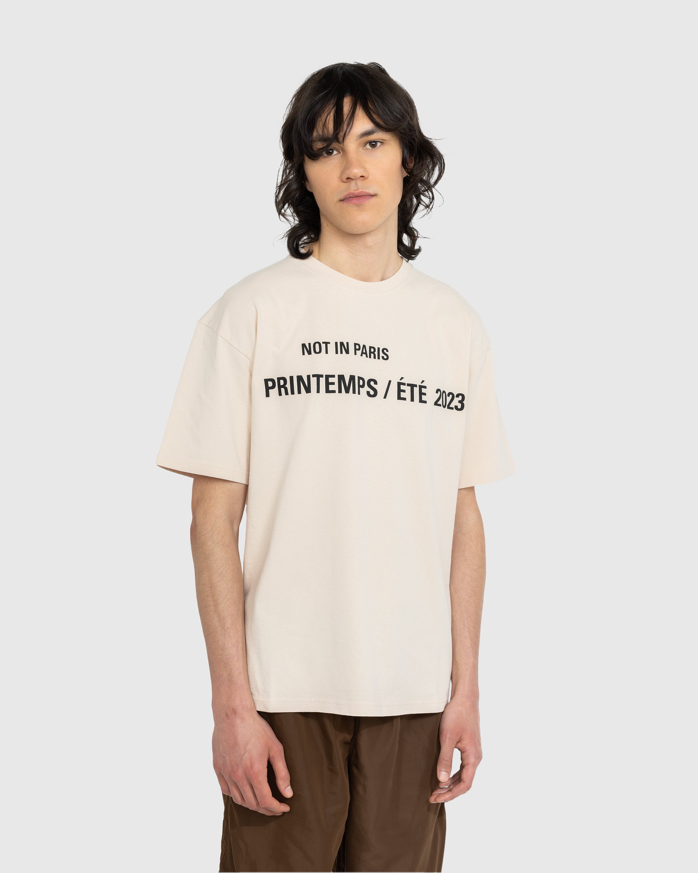 Highsnobiety - Not in Paris 5 T-Shirt Eggshell - Clothing - Beige - Image 2