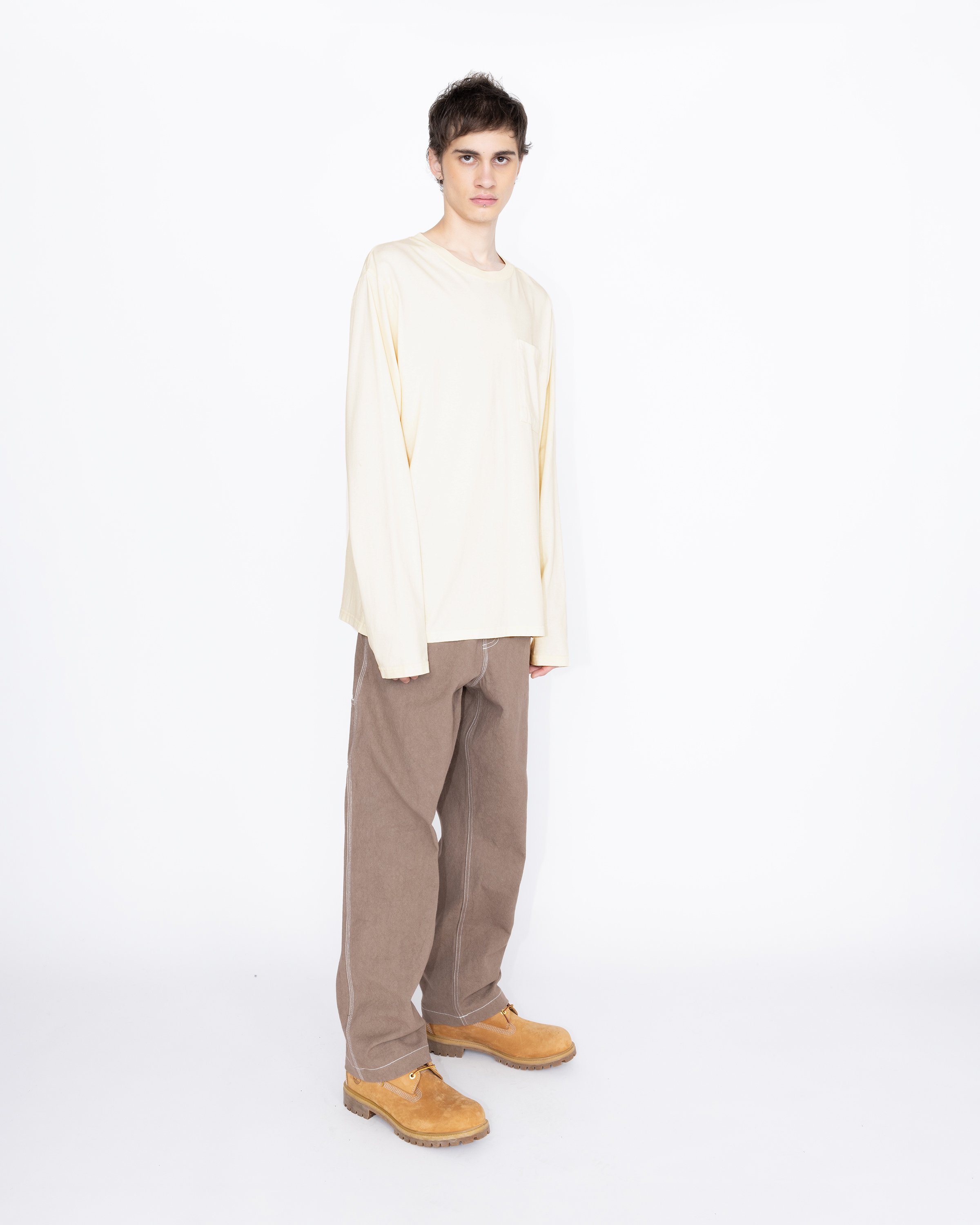 Highsnobiety HS05 - Pigment Dyed Boxy Long Sleeves Jersey Natural - Clothing - Beige - Image 4