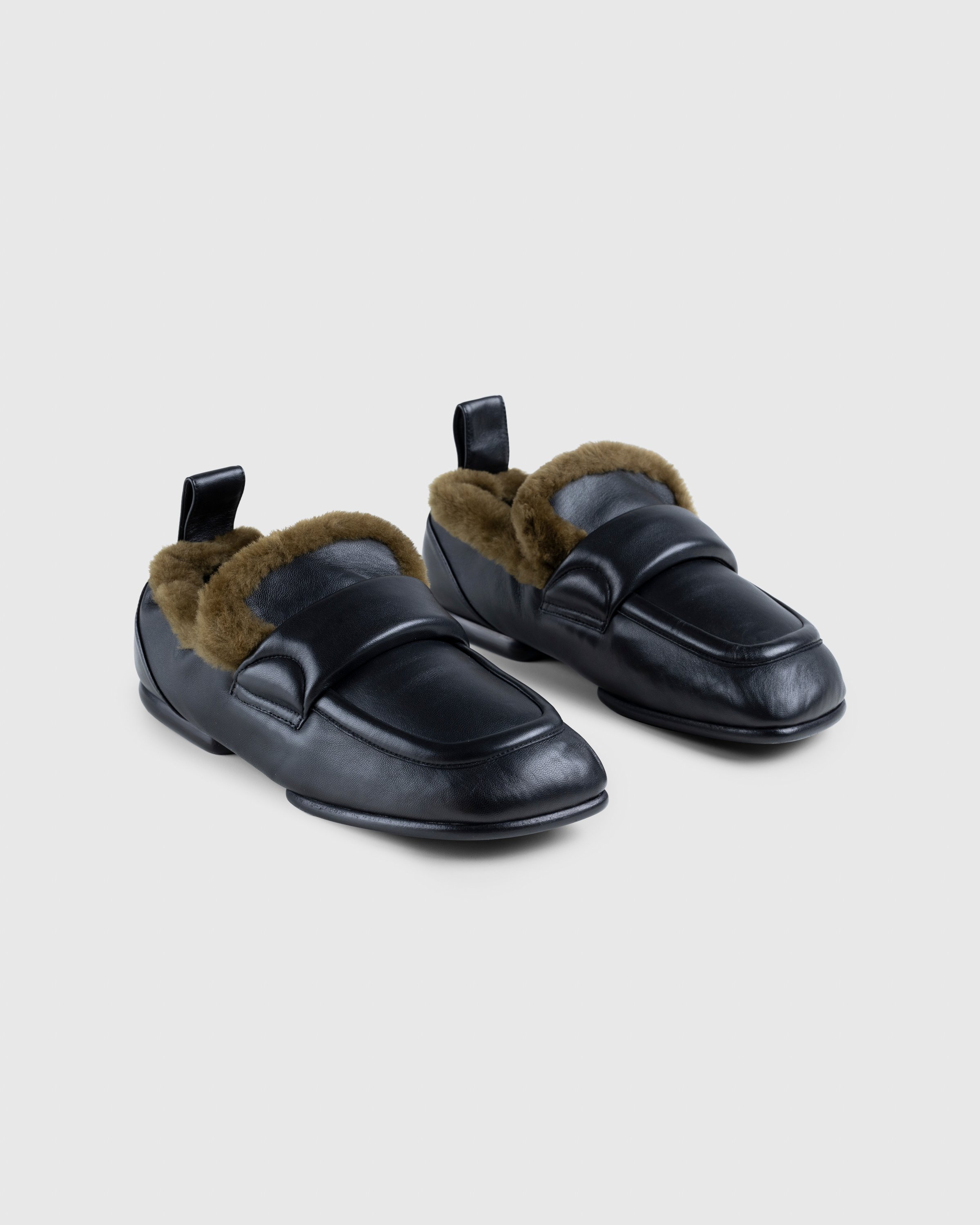 Dries van Noten - Padded Faux Fur Loafers Black - Footwear - Black - Image 3