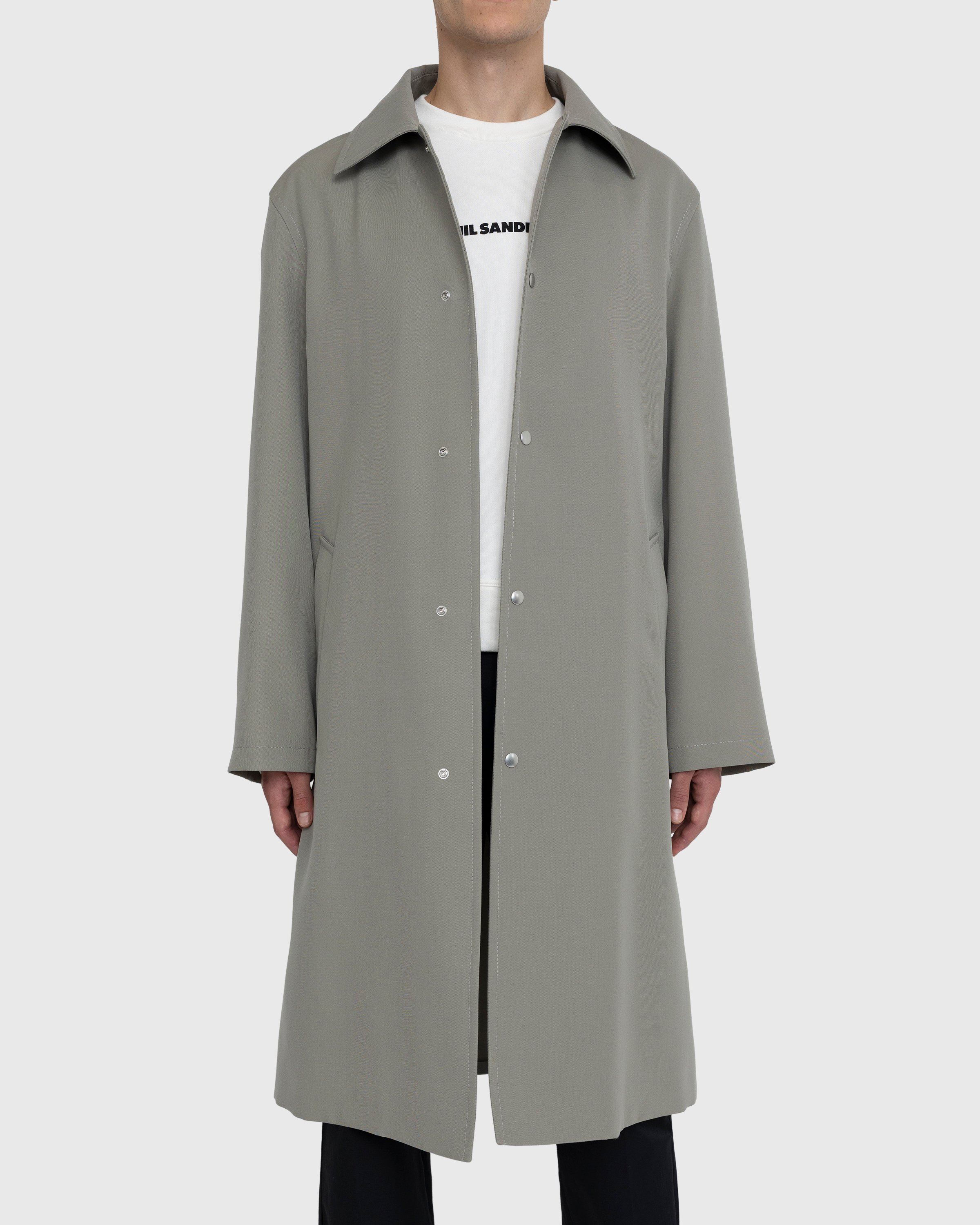 Jil Sander - Wool Coat Green - Clothing - Grey - Image 6