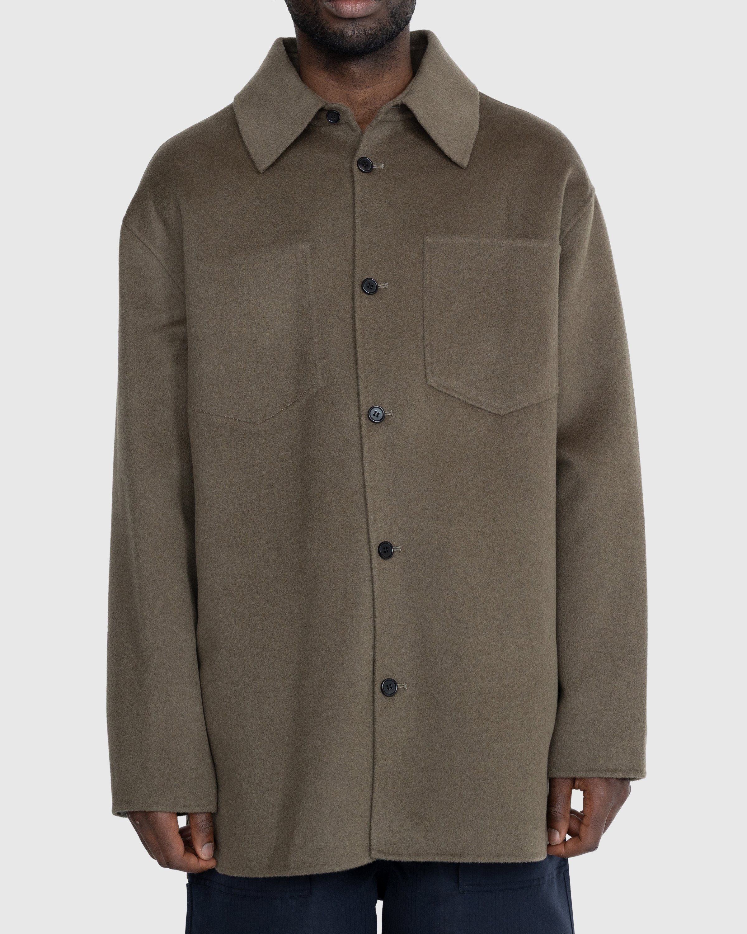 Acne Studios - Wool Shirt Jacket Green - Clothing - Brown - Image 2