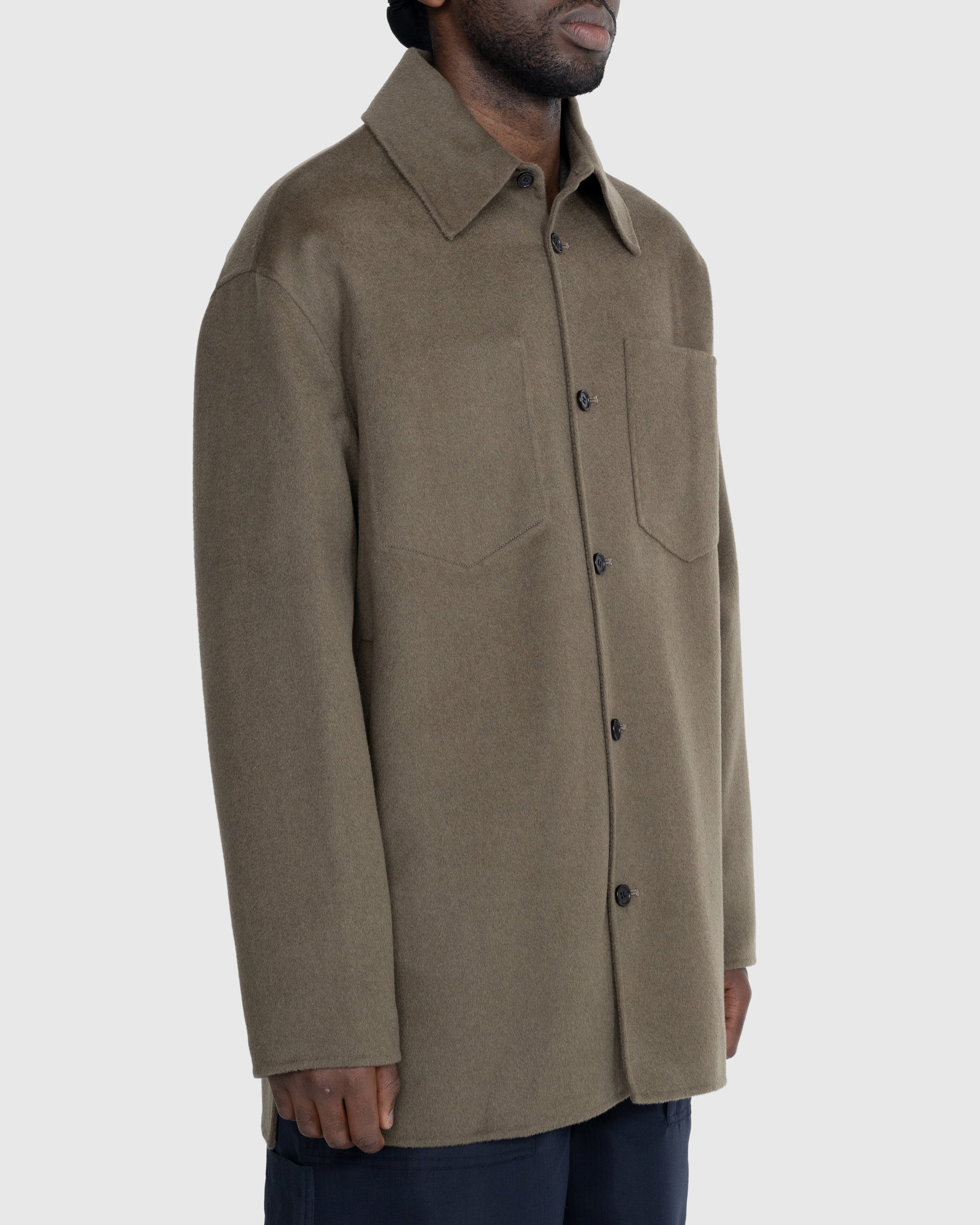 Acne Studios - Wool Shirt Jacket Green - Clothing - Brown - Image 4