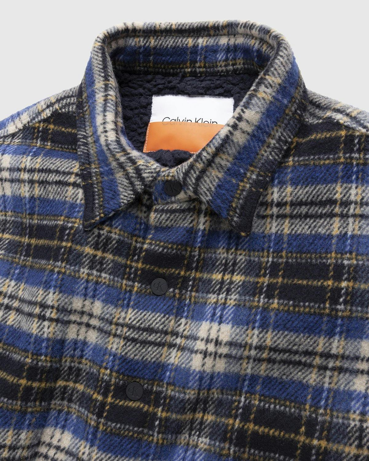 Heron Preston x Calvin Klein – Mens Plaid Jacket Blue Plaid