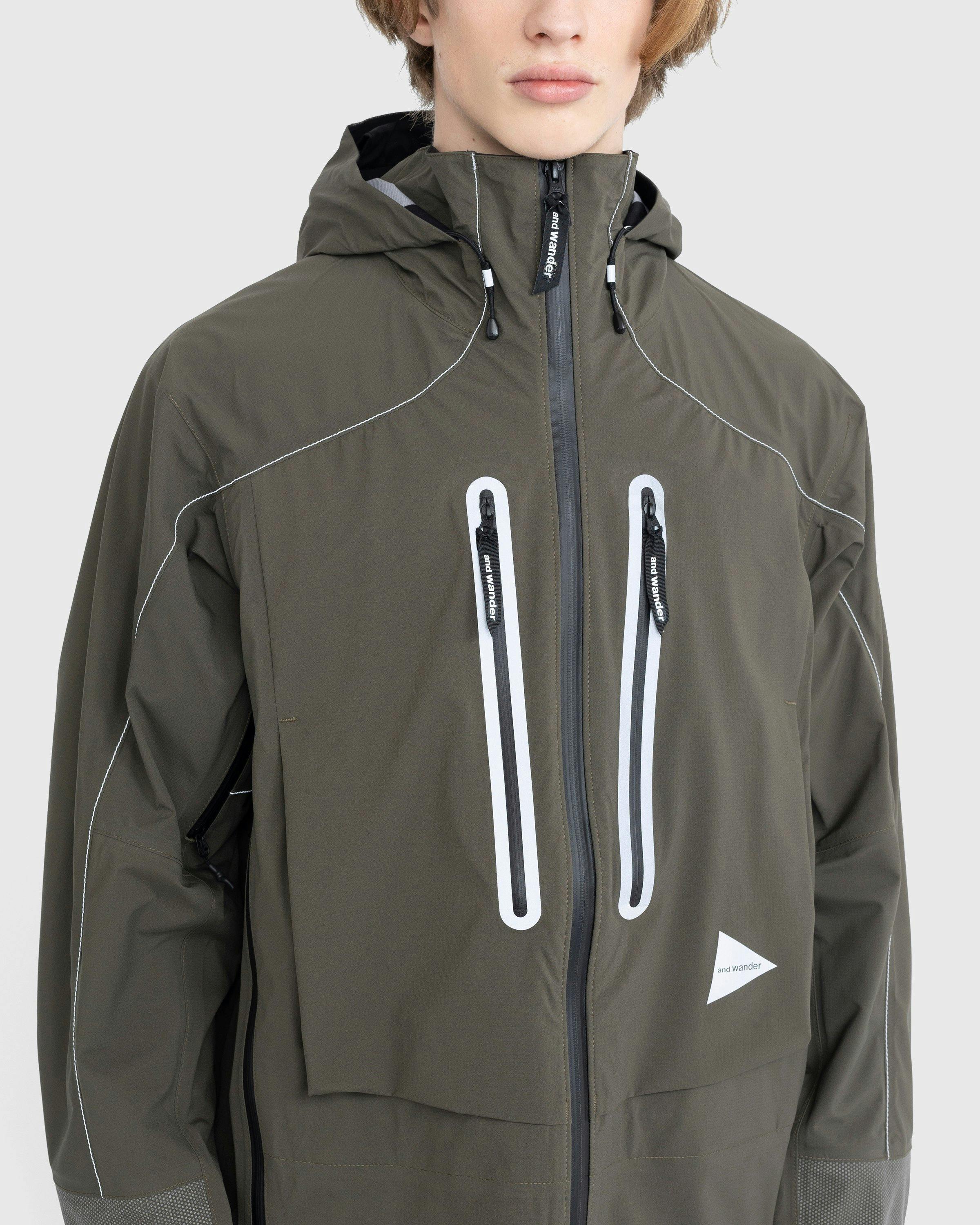 And Wander - Pertex Shield Rain Jacket Khaki - Clothing - Green - Image 5