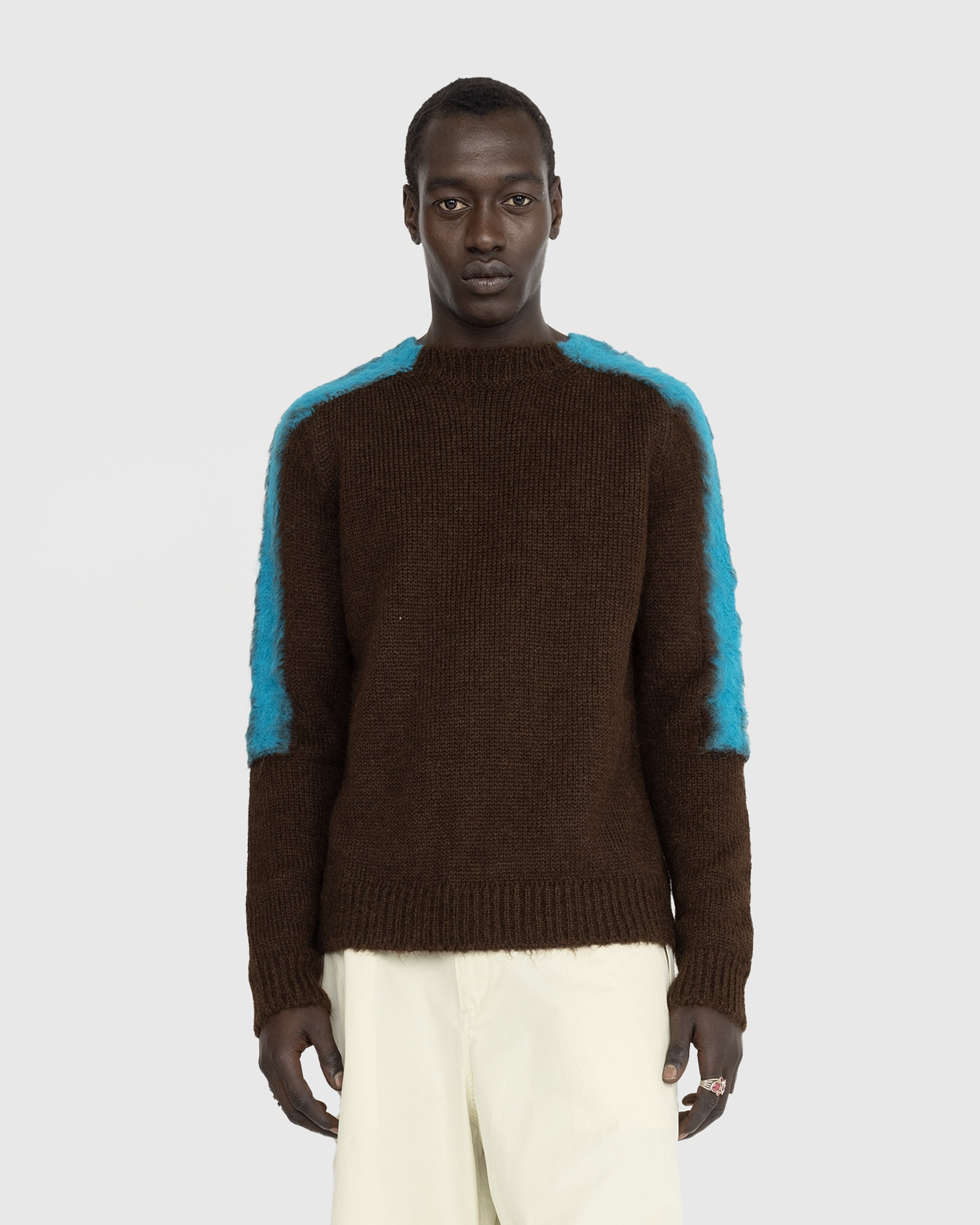 Jil Sander - Striped Alpaca Wool Sweater Brown/Blue - Clothing - Brown - Image 2