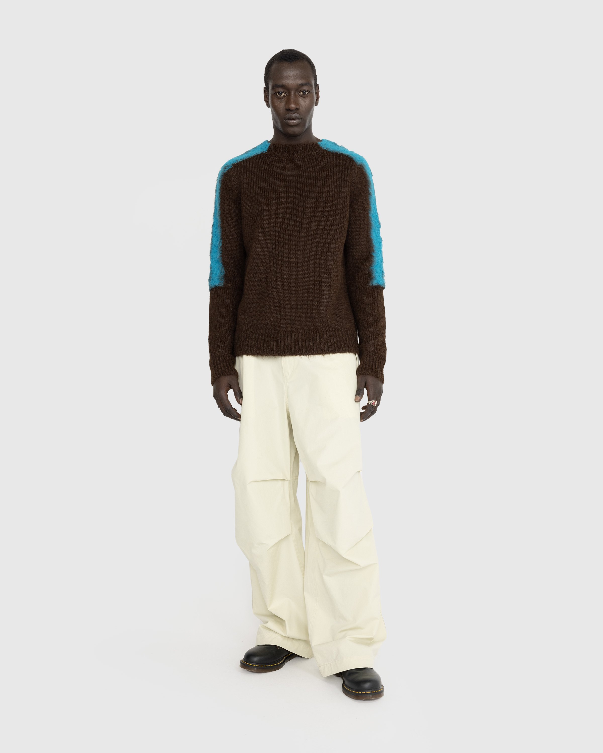 Jil Sander - Striped Alpaca Wool Sweater Brown/Blue - Clothing - Brown - Image 3
