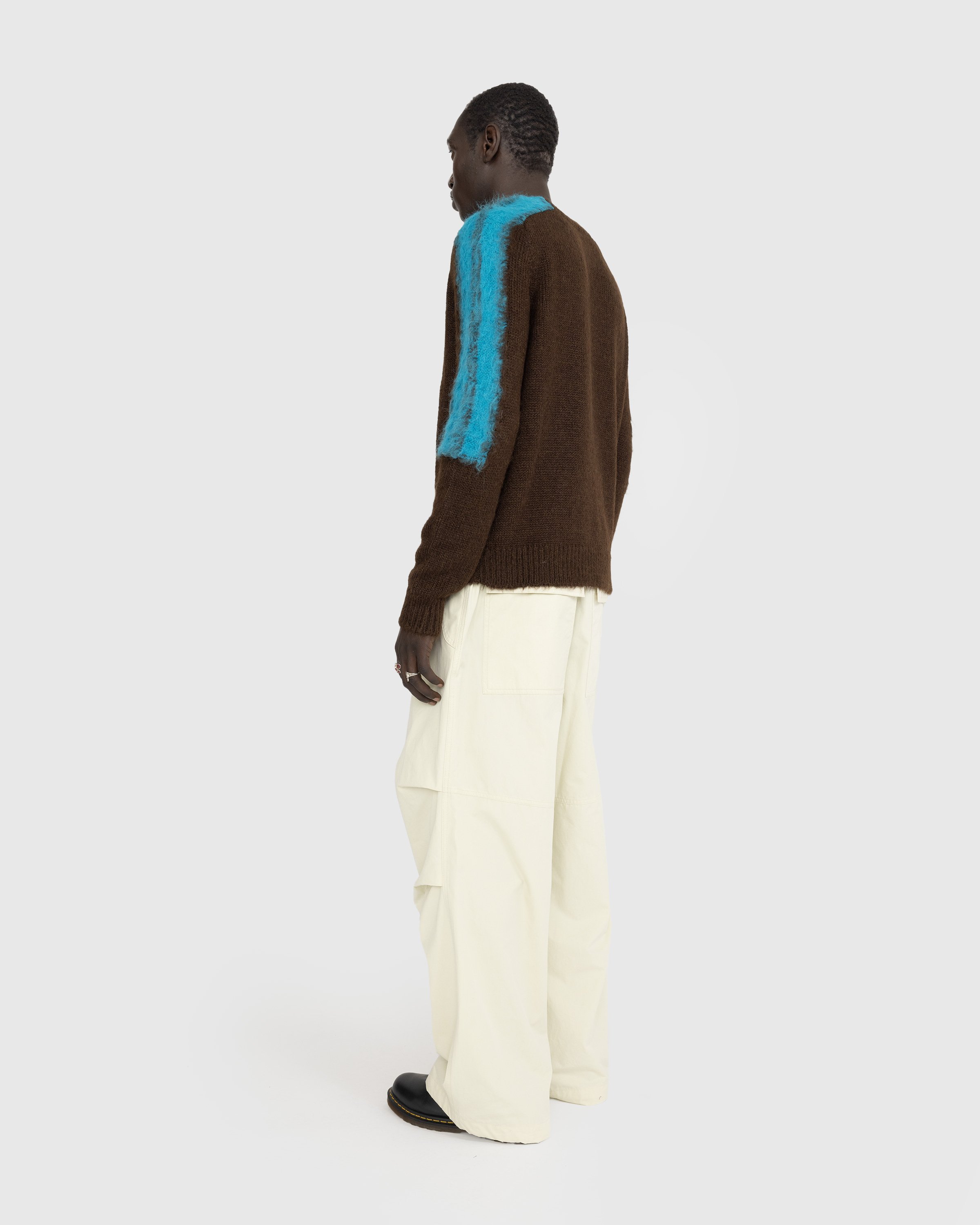 Jil Sander - Striped Alpaca Wool Sweater Brown/Blue - Clothing - Brown - Image 4