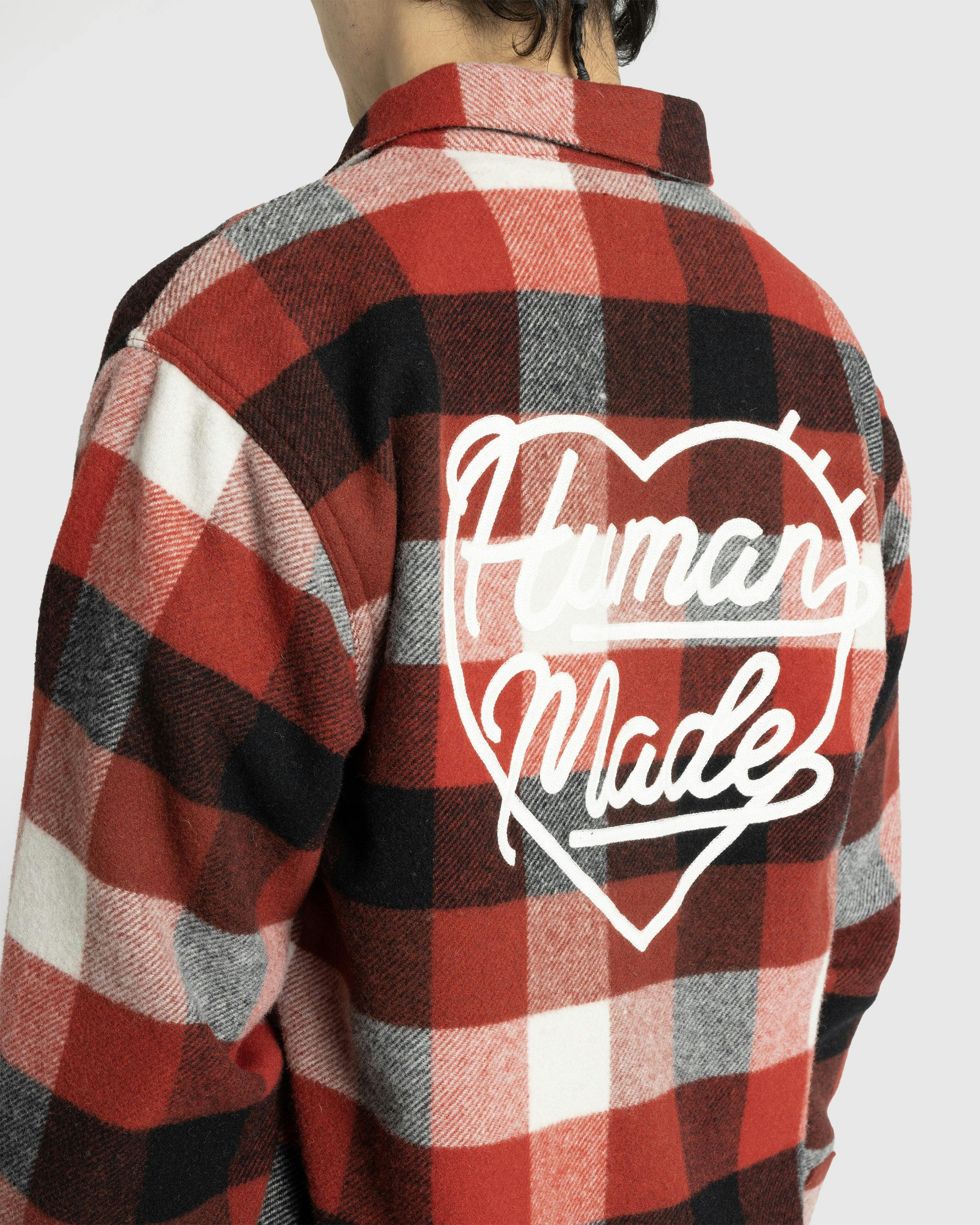 Human Made - WOOL BEAVERBLOCK CHECK SHIRT Red - Clothing - Red - Image 5