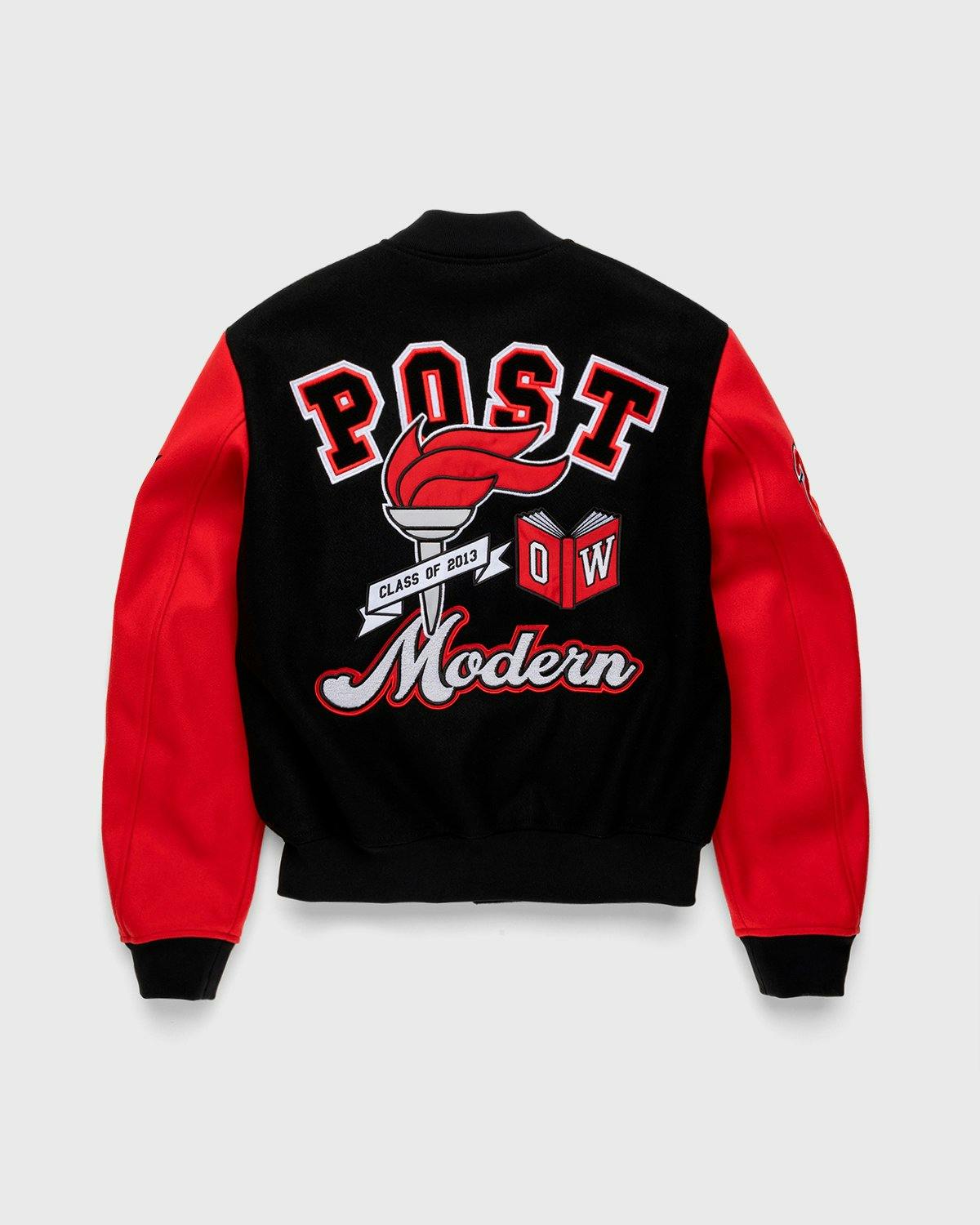 Off-White - Post-Modern Varsity Jacket Black/Red/White - Clothing - Red - Image 2