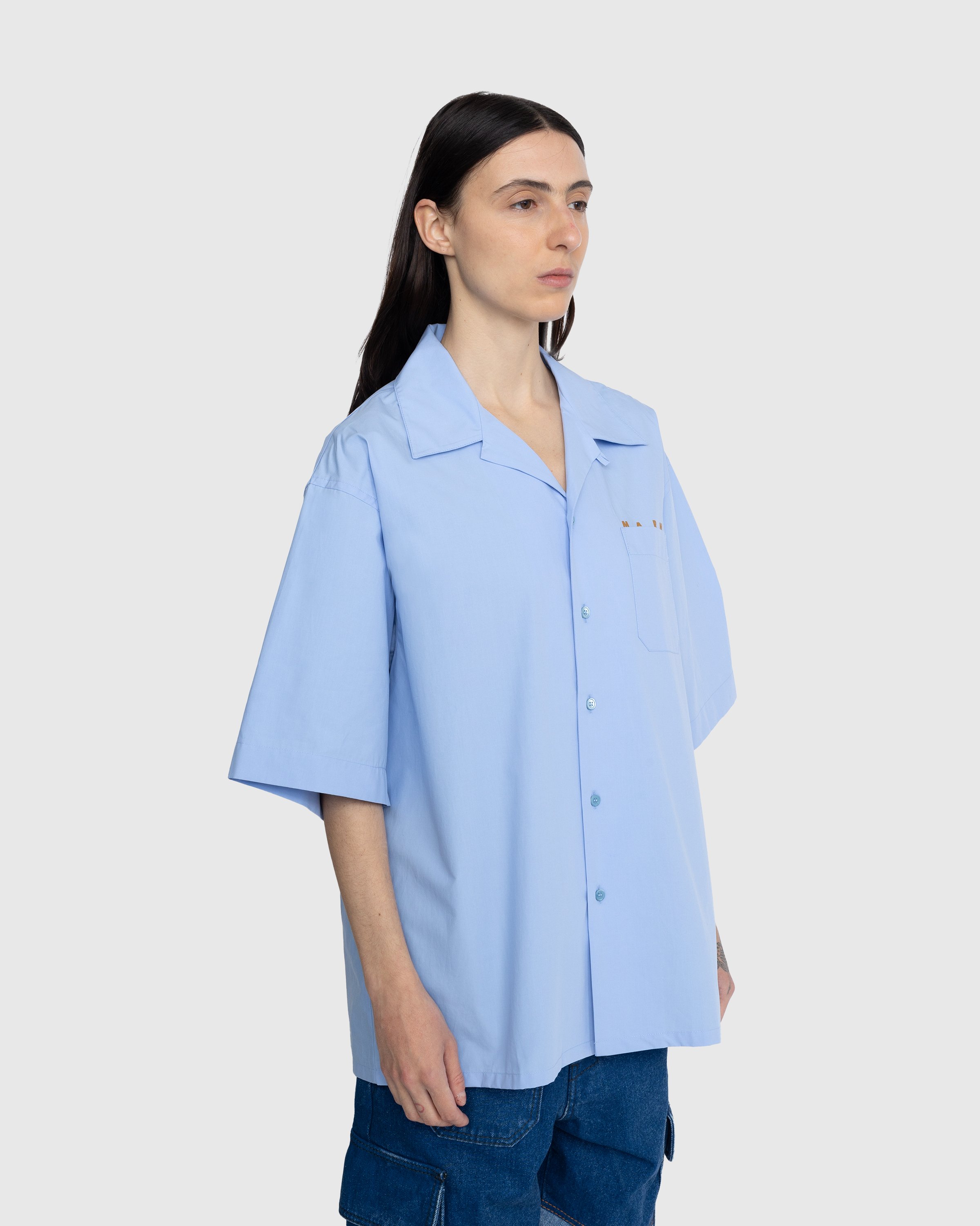 Marni - Logo Bowling Shirt Blue - Clothing - Blue - Image 4