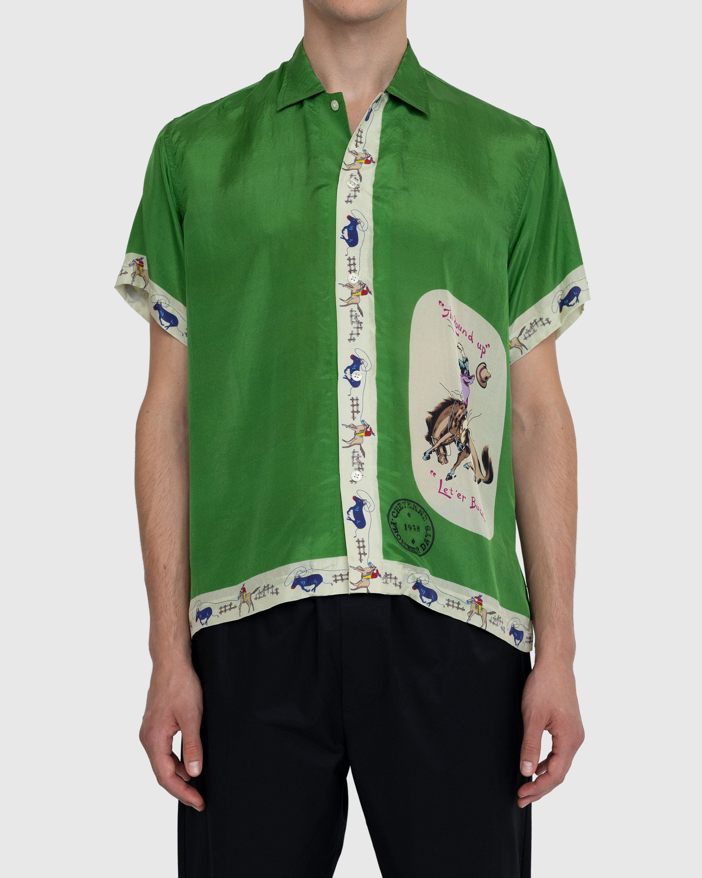 Bode - Round Up Short-Sleeve Shirt Green - Clothing - Green - Image 2