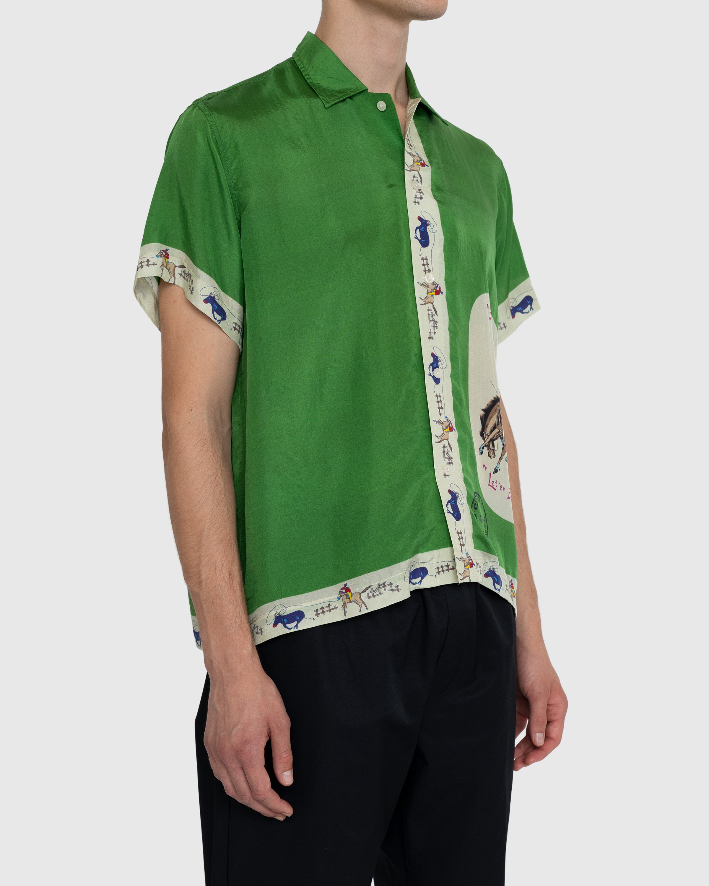 Bode - Round Up Short-Sleeve Shirt Green - Clothing - Green - Image 3