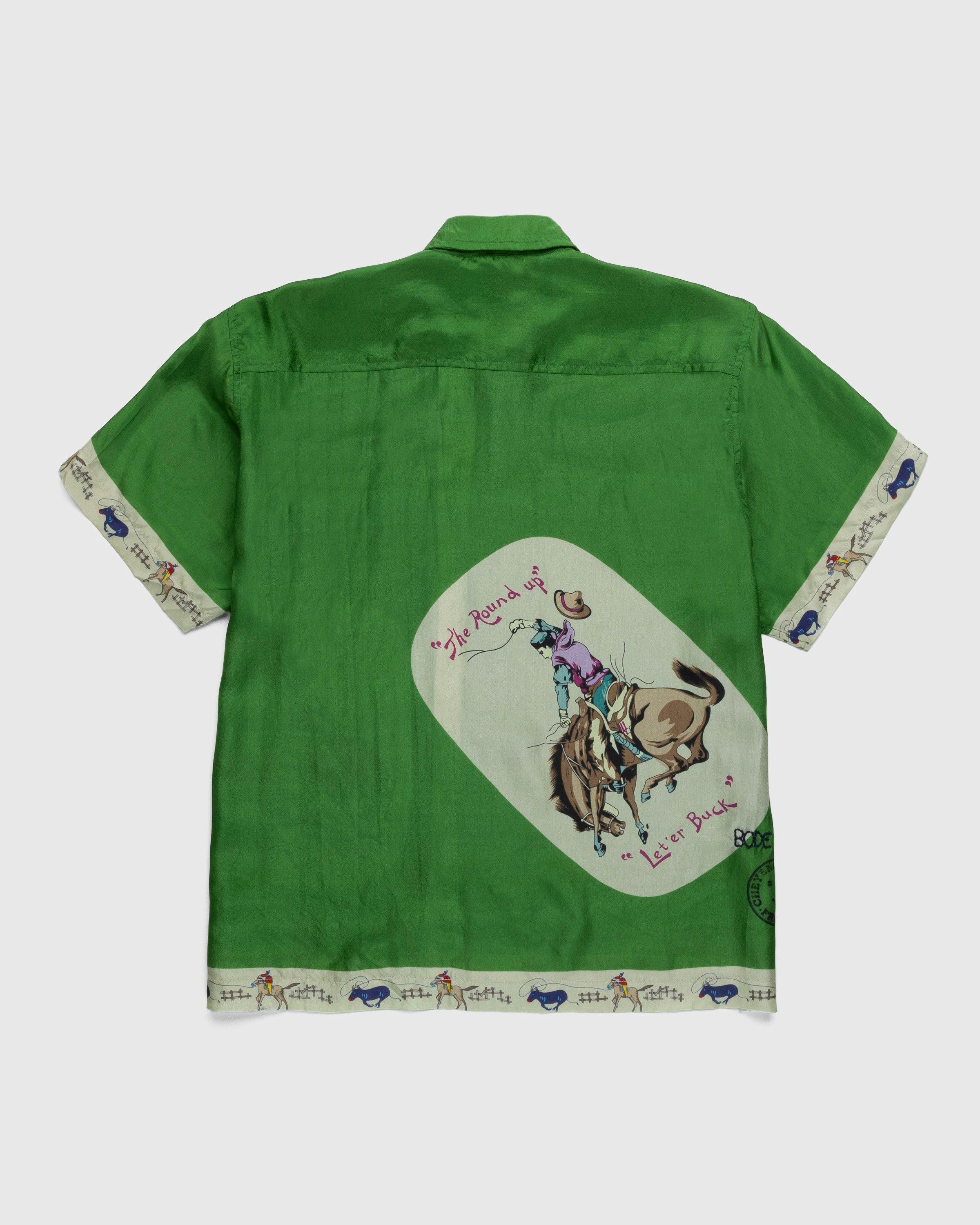 Bode - Round Up Short-Sleeve Shirt Green - Clothing - Green - Image 5