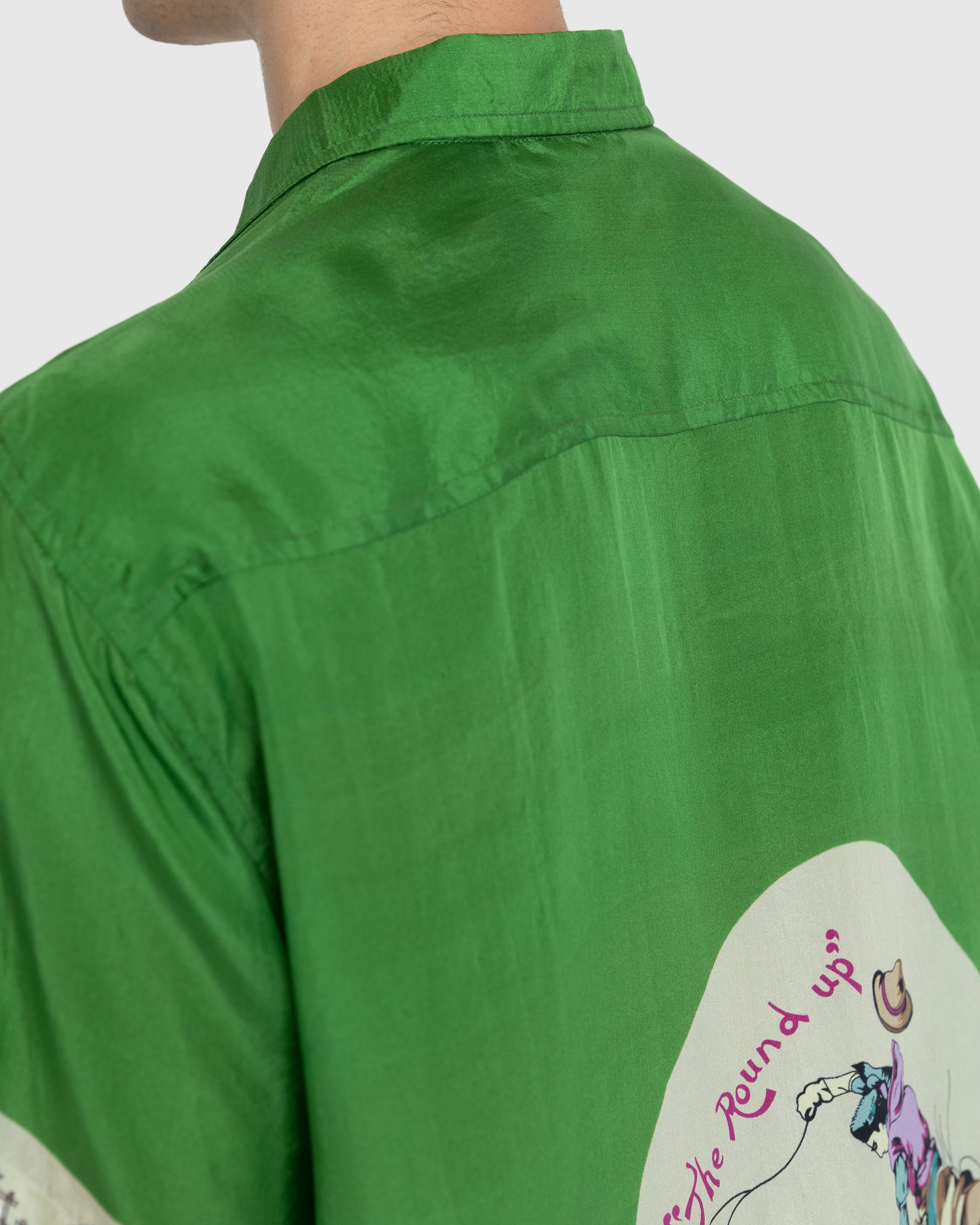 Bode - Round Up Short-Sleeve Shirt Green - Clothing - Green - Image 6