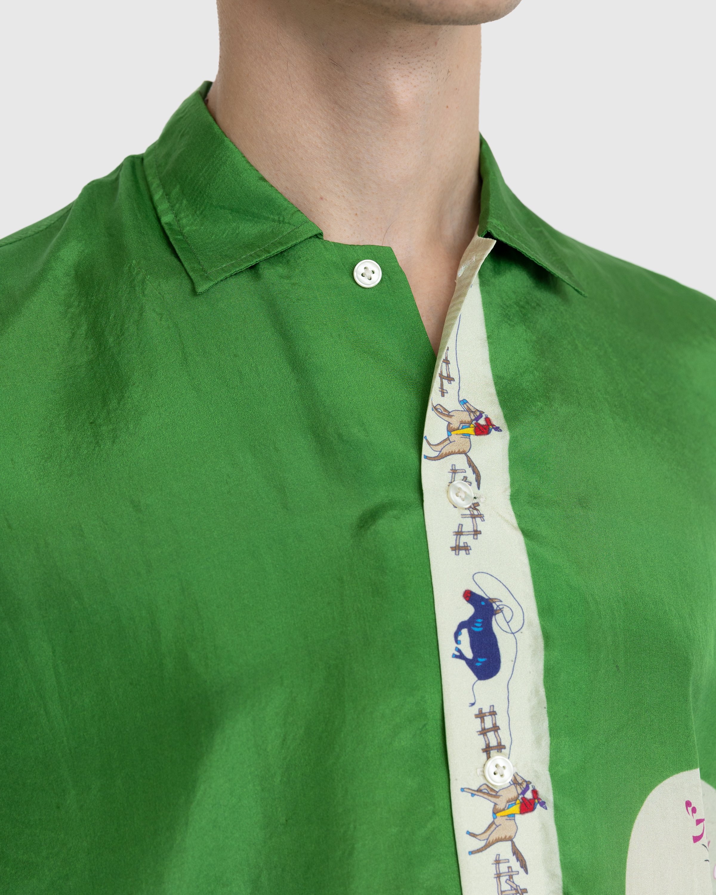Bode - Round Up Short-Sleeve Shirt Green - Clothing - Green - Image 7