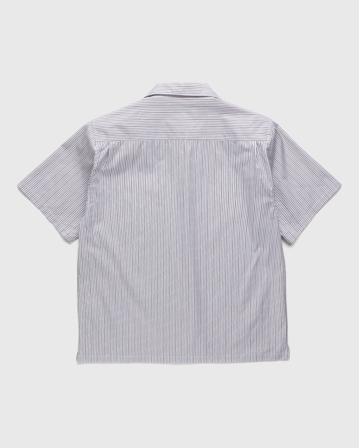 Highsnobiety - Striped Poplin Short-Sleeve Shirt White/Black - Clothing - White - Image 2