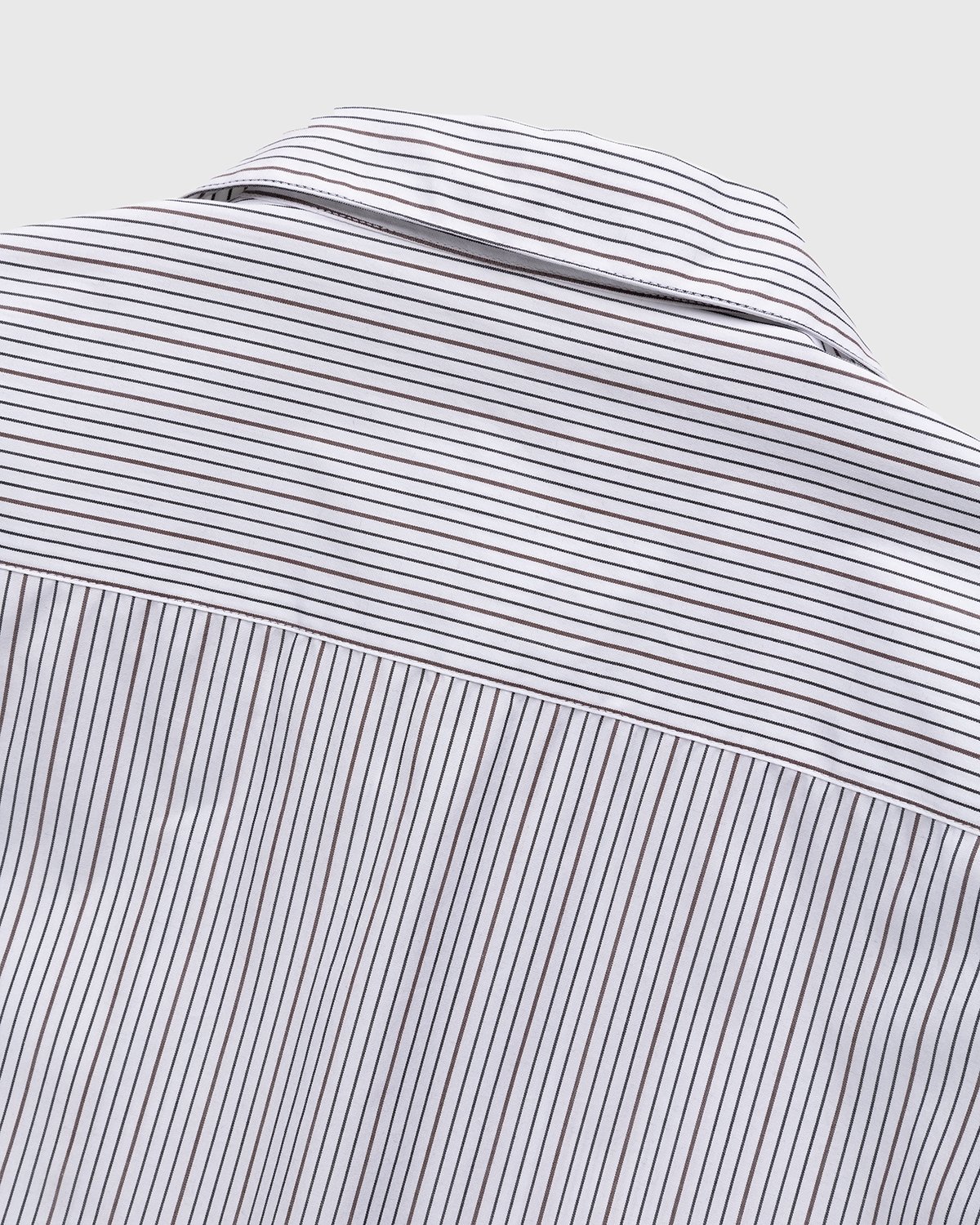 Highsnobiety - Striped Poplin Short-Sleeve Shirt White/Black - Clothing - White - Image 4