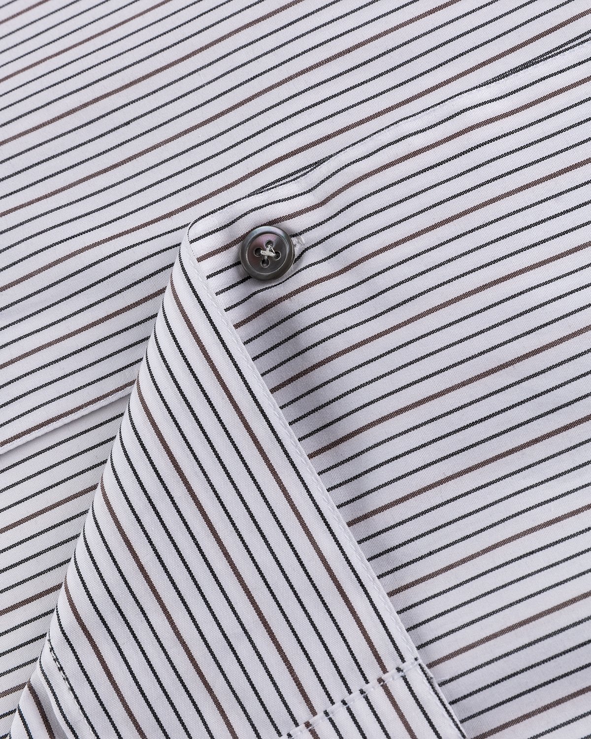 Highsnobiety - Striped Poplin Short-Sleeve Shirt White/Black - Clothing - White - Image 6