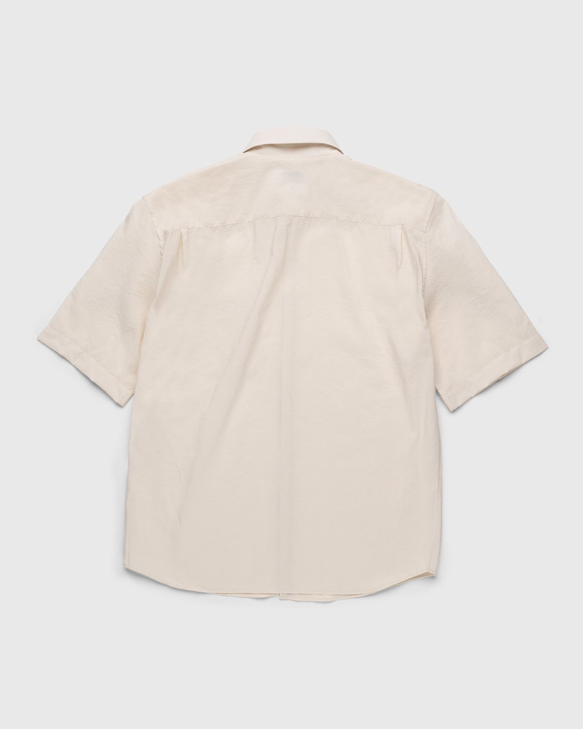 Lemaire - Regular Collar Short Sleeve Shirt Ivory - Clothing - White - Image 2