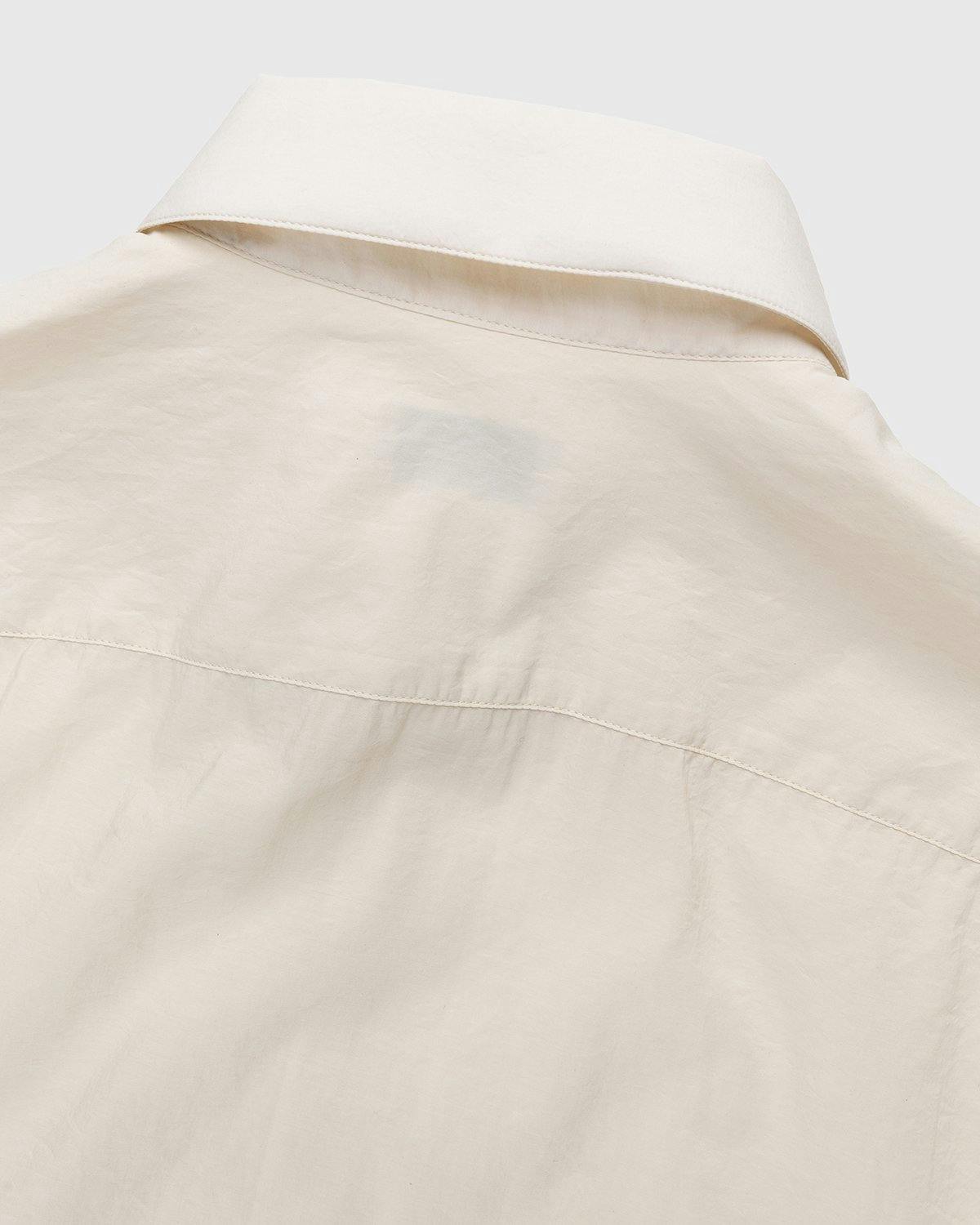 Lemaire - Regular Collar Short Sleeve Shirt Ivory - Clothing - White - Image 5