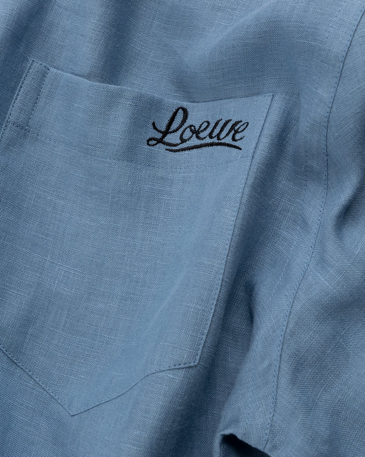 Loewe - Paula's Ibiza Linen Bowling Shirt Blue - Clothing - Blue - Image 5