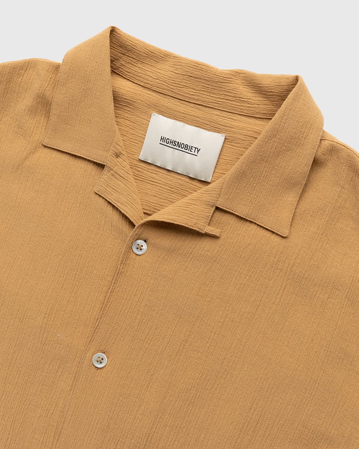 Highsnobiety - Crepe Short Sleeve Shirt Brown - Clothing - Brown - Image 4