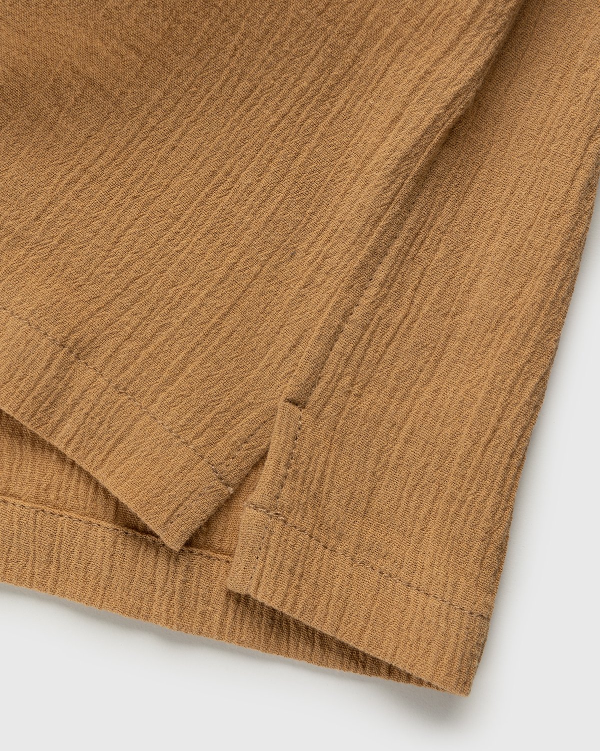 Highsnobiety - Crepe Short Sleeve Shirt Brown - Clothing - Brown - Image 7