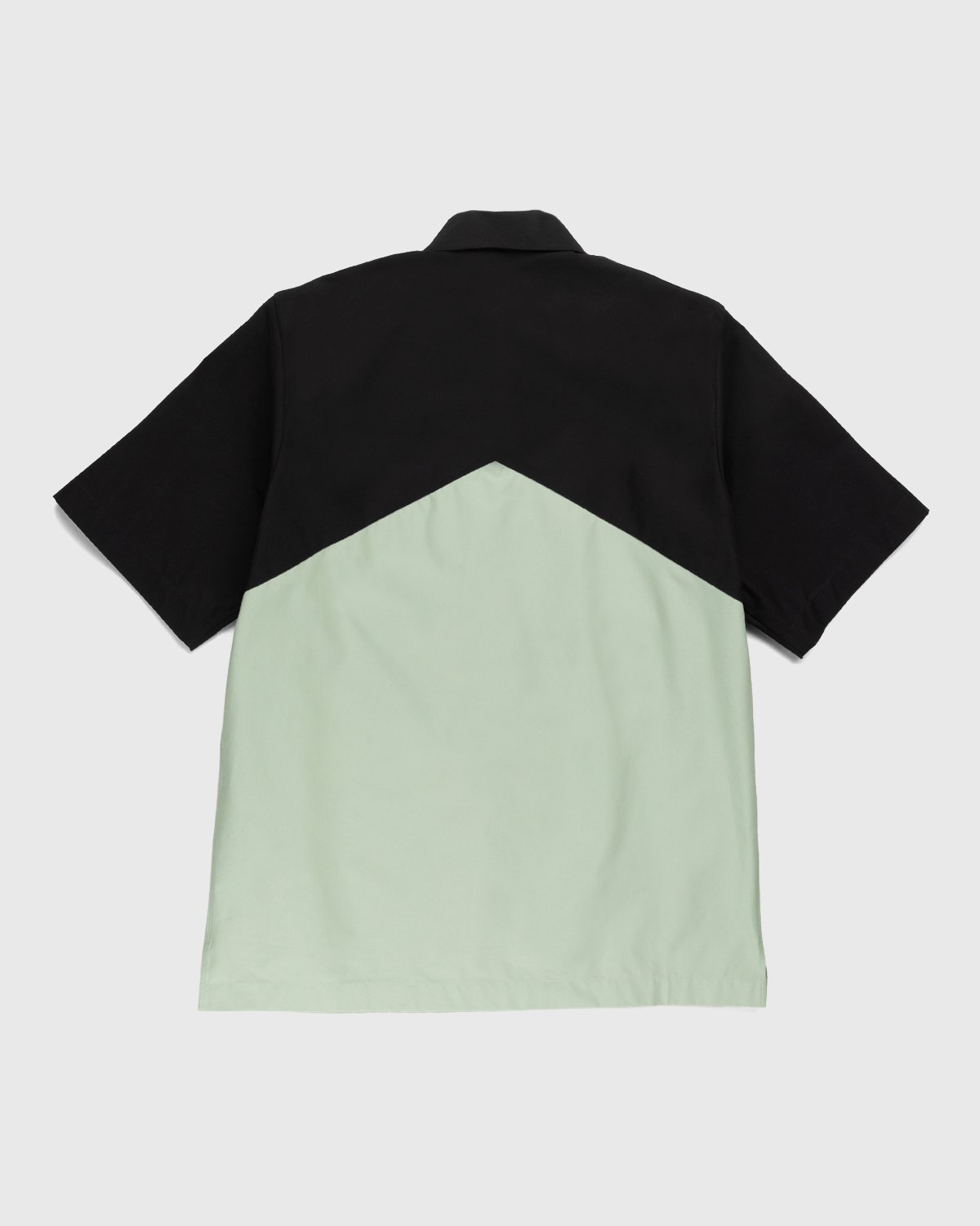 Jil Sander - Two-Tone Diagonal Cut Shirt Black/Green - Clothing - Green - Image 2