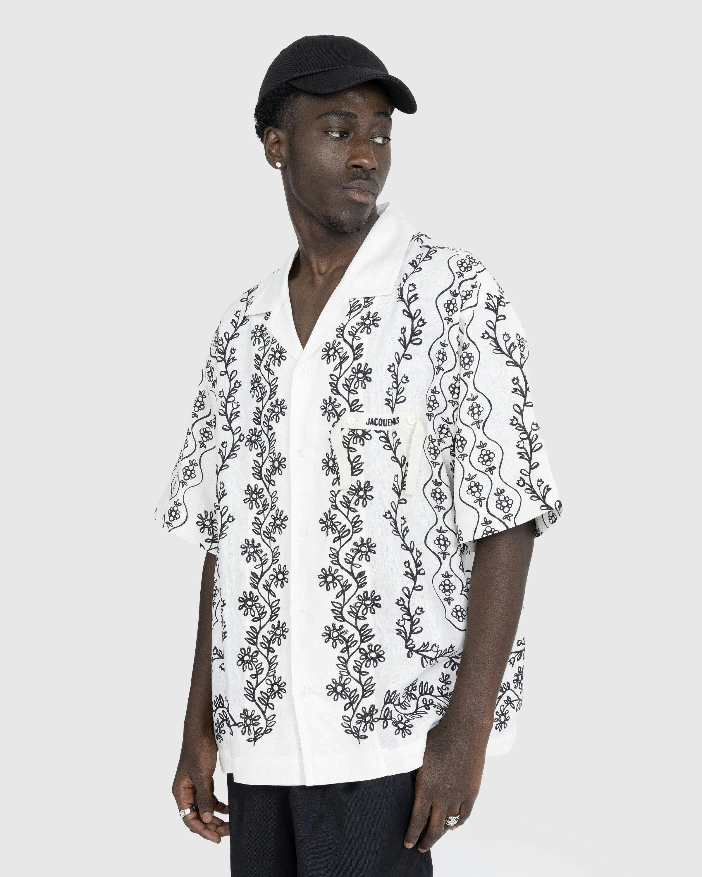 JACQUEMUS - La Chemise Jean Print Black Provencales Flowers - Clothing - Multi - Image 2