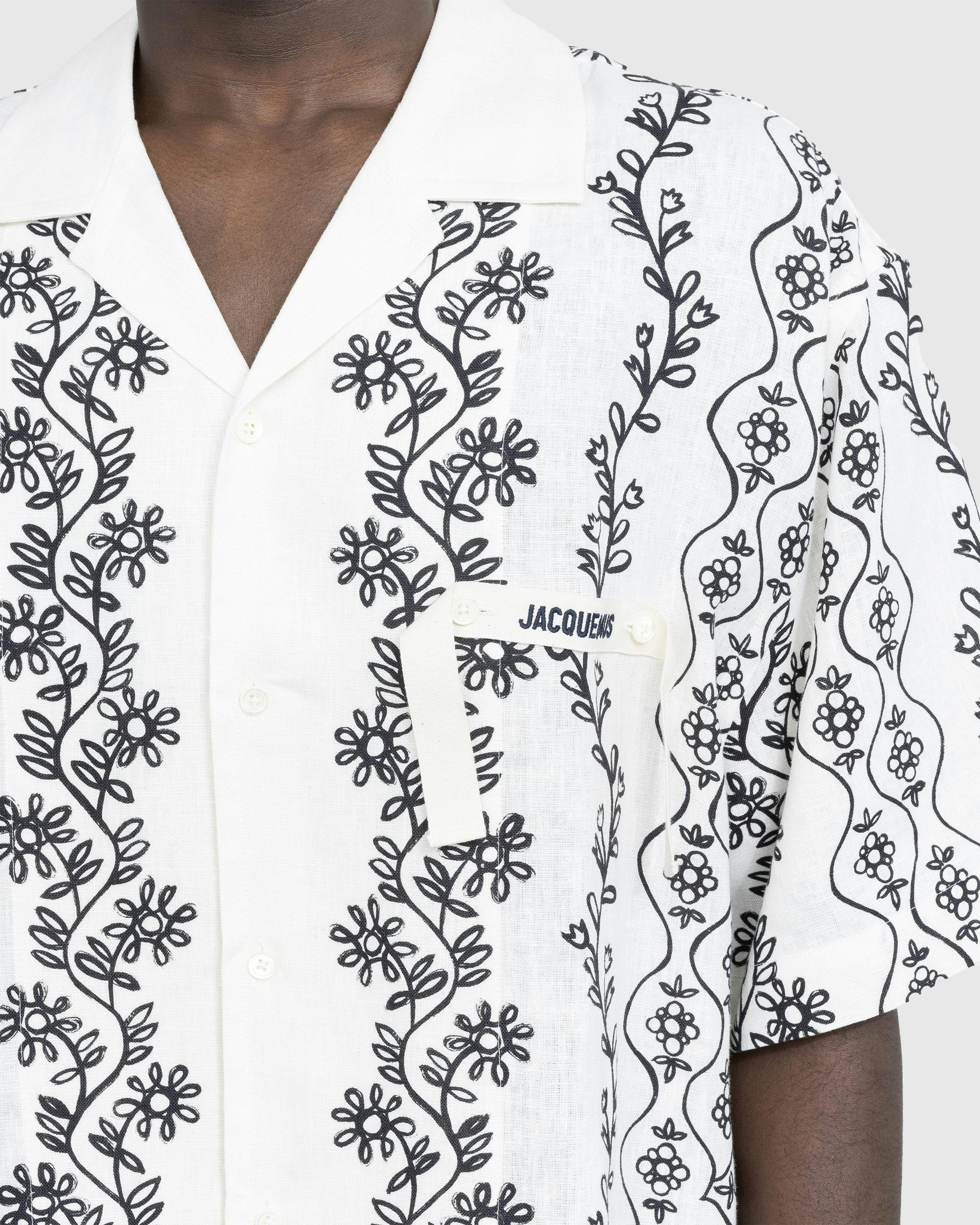 JACQUEMUS - La Chemise Jean Print Black Provencales Flowers - Clothing - Multi - Image 4