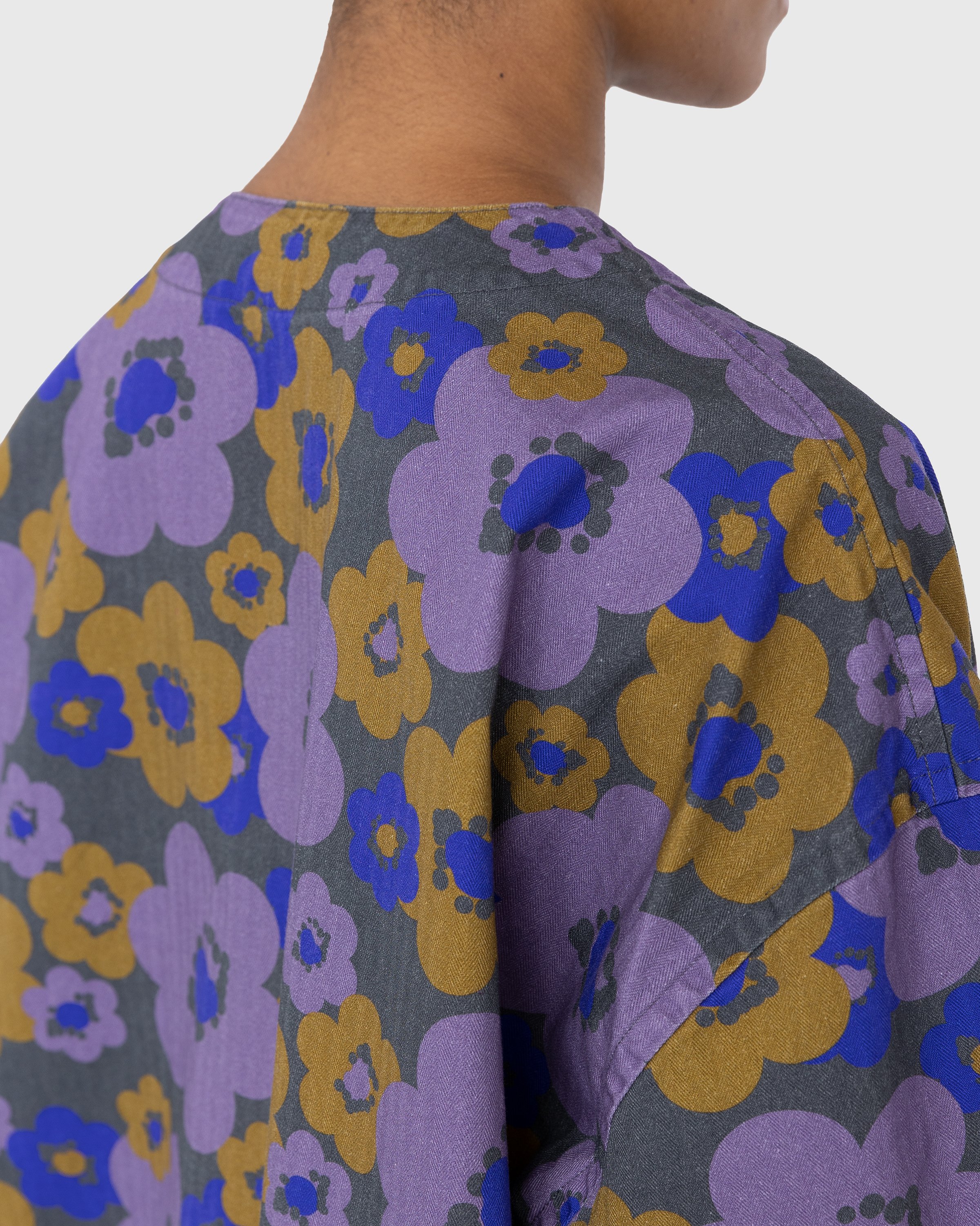 Acne Studios - Floral Short-Sleeve Button-Up Purple/Brown - Clothing - Multi - Image 6