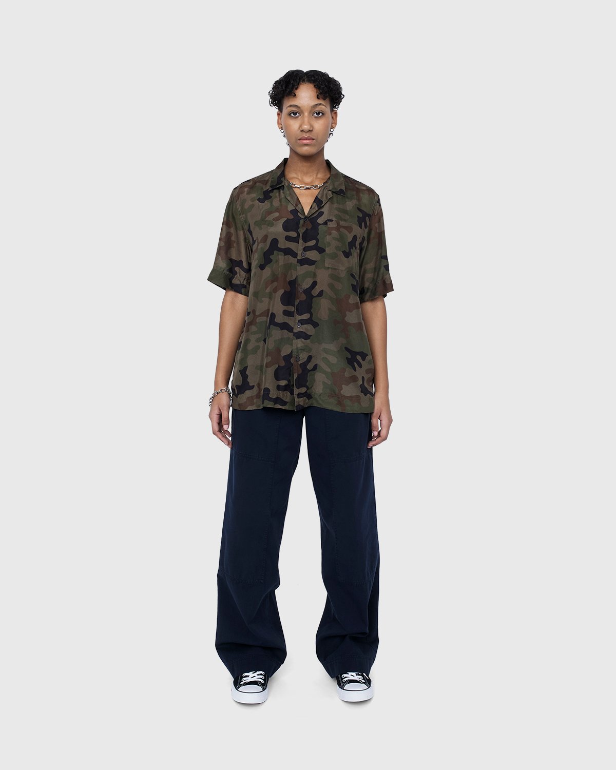 Dries van Noten - Carltone Silk Shirt Camouflage - Clothing - Brown - Image 6