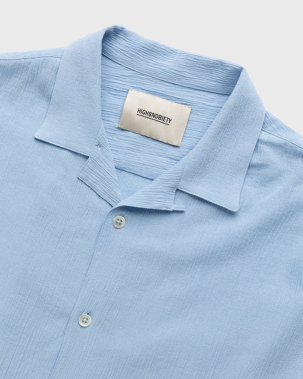 Highsnobiety - Crepe Short Sleeve Shirt Sky Blue - Clothing - Blue - Image 3