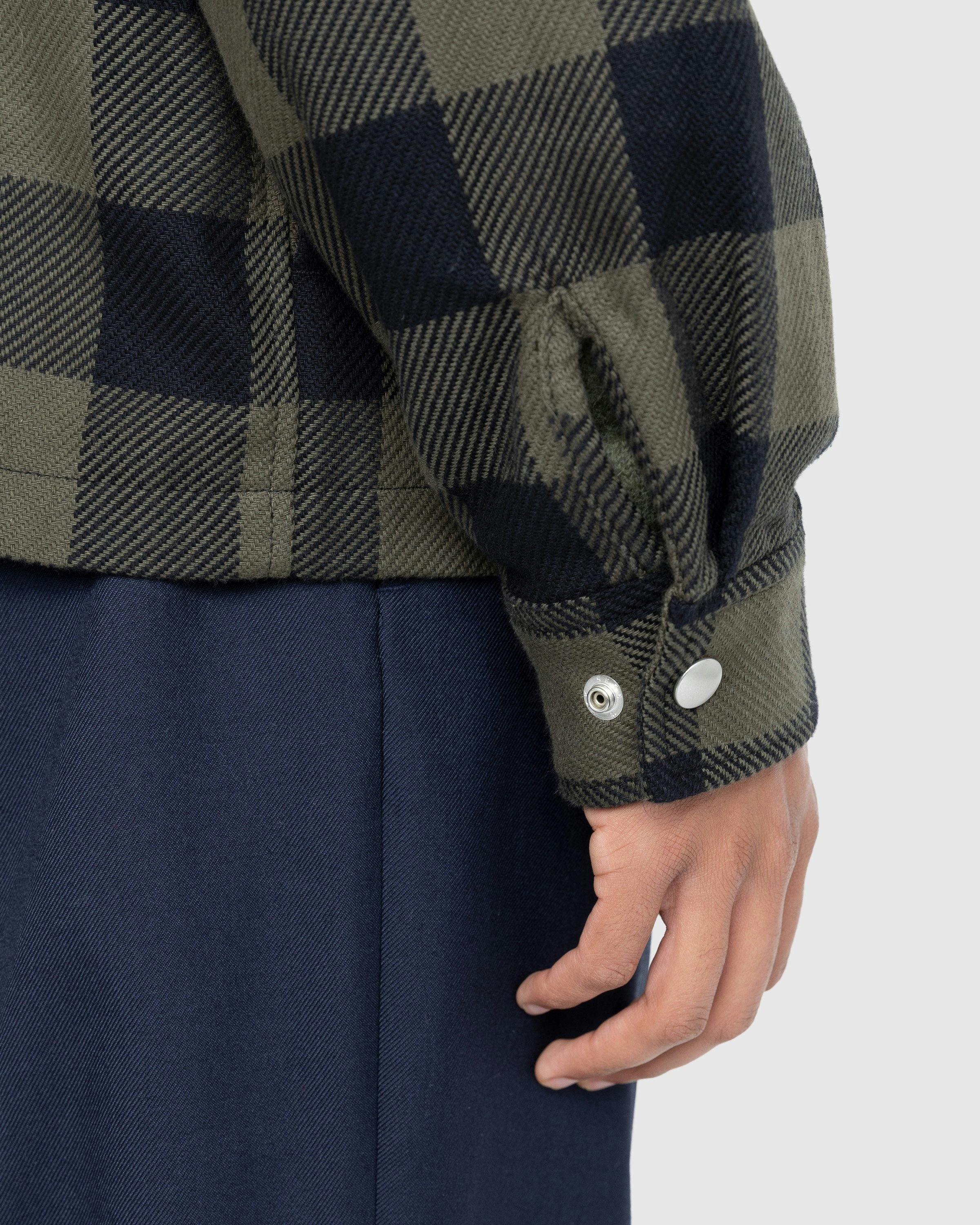 Highsnobiety - Buffalo Check Zip Shirt Olive - Clothing - Green - Image 7