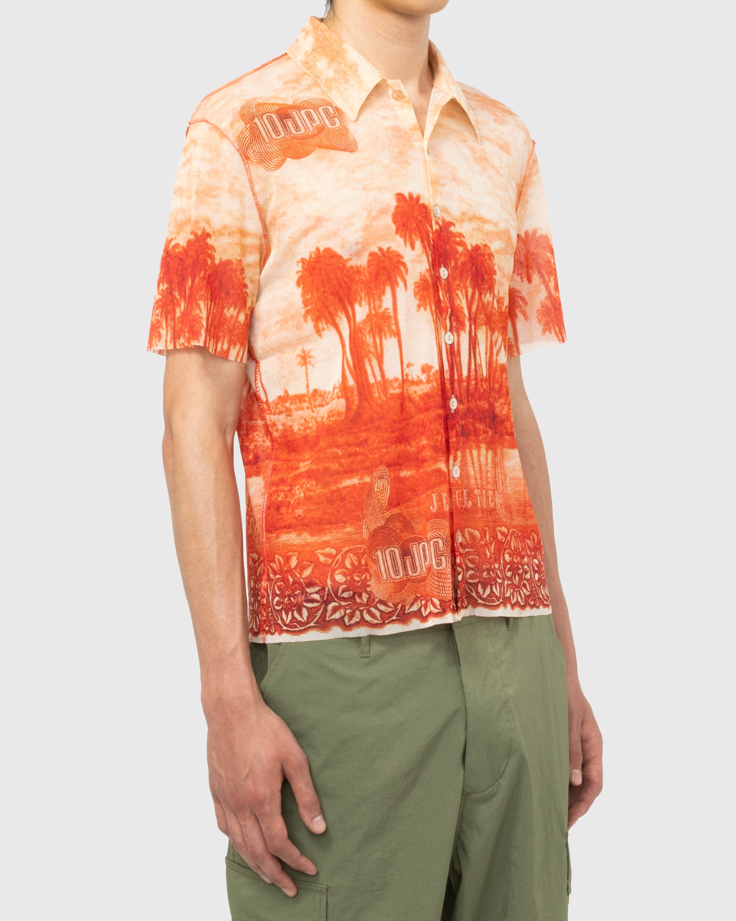 Jean Paul Gaultier - Palm Tree Summer Shirt Ecru/Red - Clothing - Red - Image 5