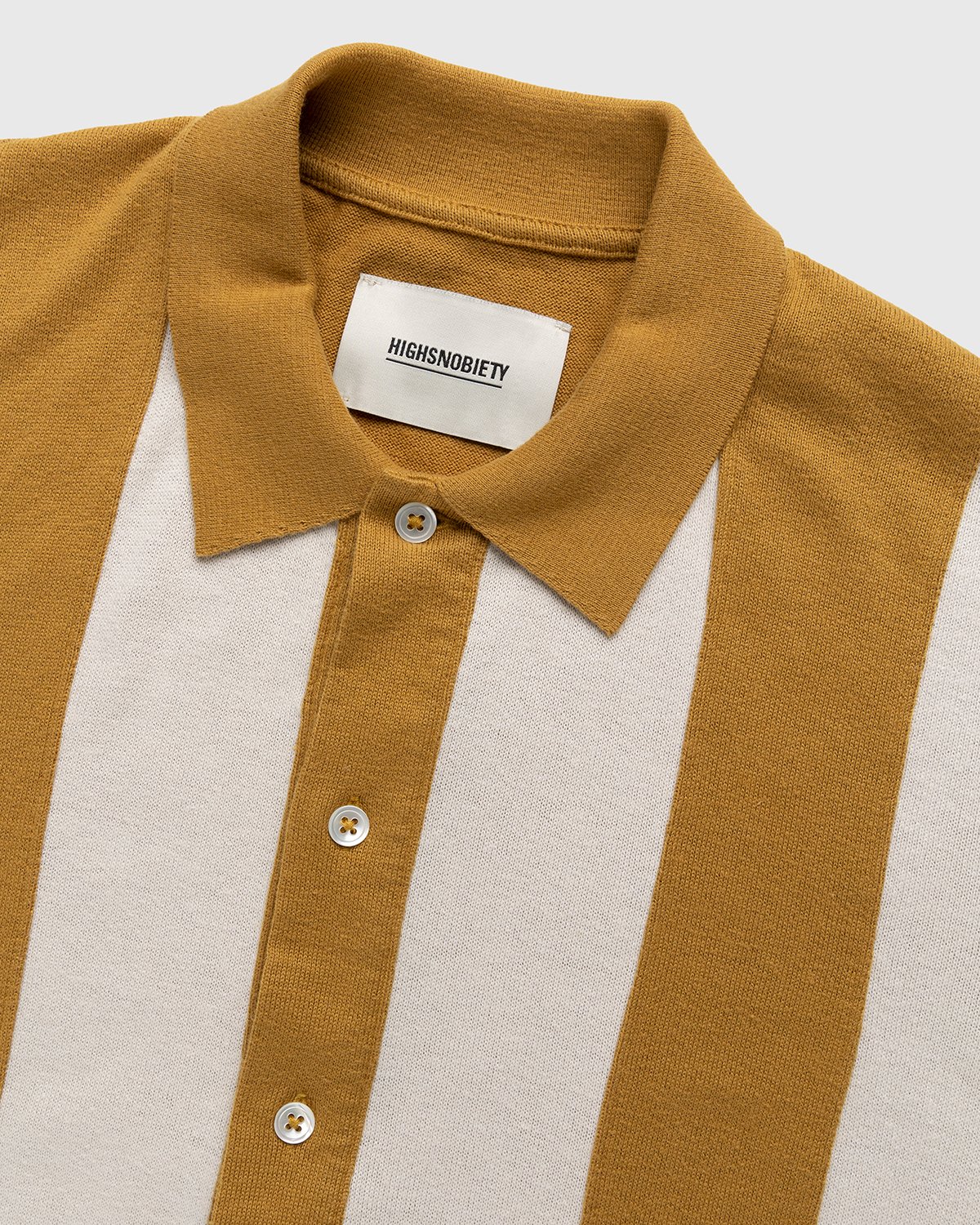Highsnobiety - Knit Bowling Shirt Beige Brown - Clothing - Brown - Image 3