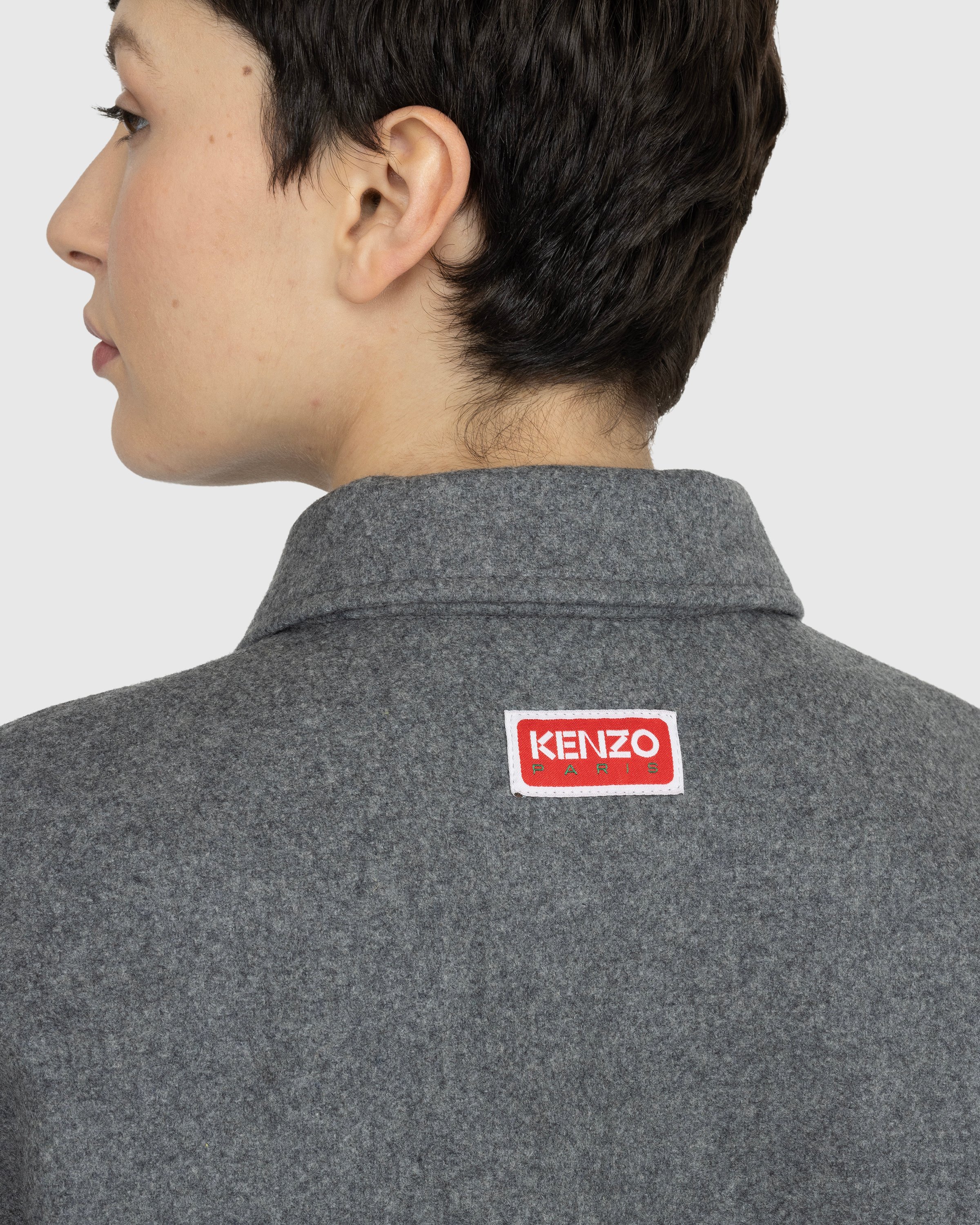 Kenzo - Wool ‘BOKE FLOWER 2.0’ Overshirt - Clothing - Grey - Image 5