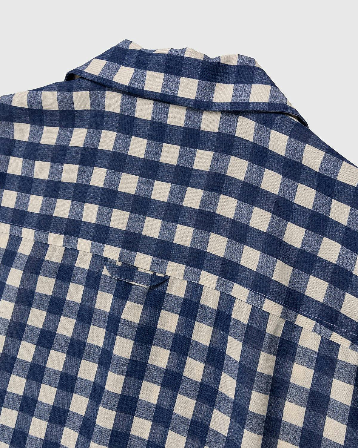 JACQUEMUS - La Chemise Jean Navy Checks - Clothing - Blue - Image 4