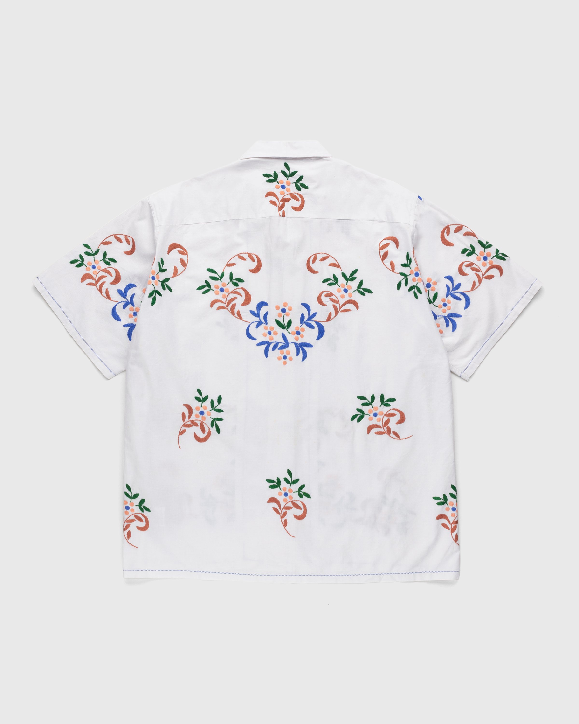 Diomene by Damir Doma - Embroidered Vacation Shirt White/Blue - Clothing - White - Image 2
