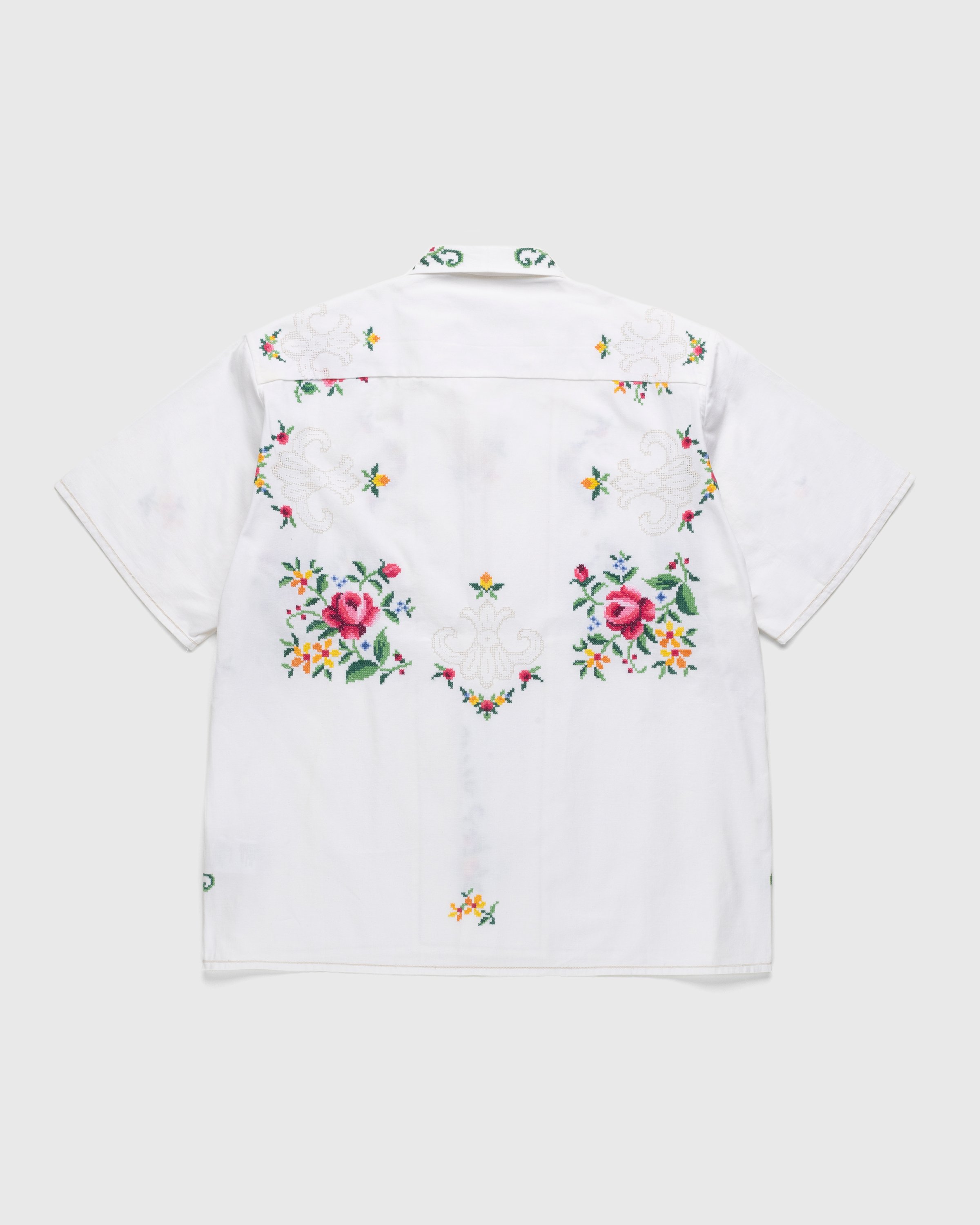 Diomene by Damir Doma - Embroidered Vacation Shirt White/Green - Clothing - White - Image 2