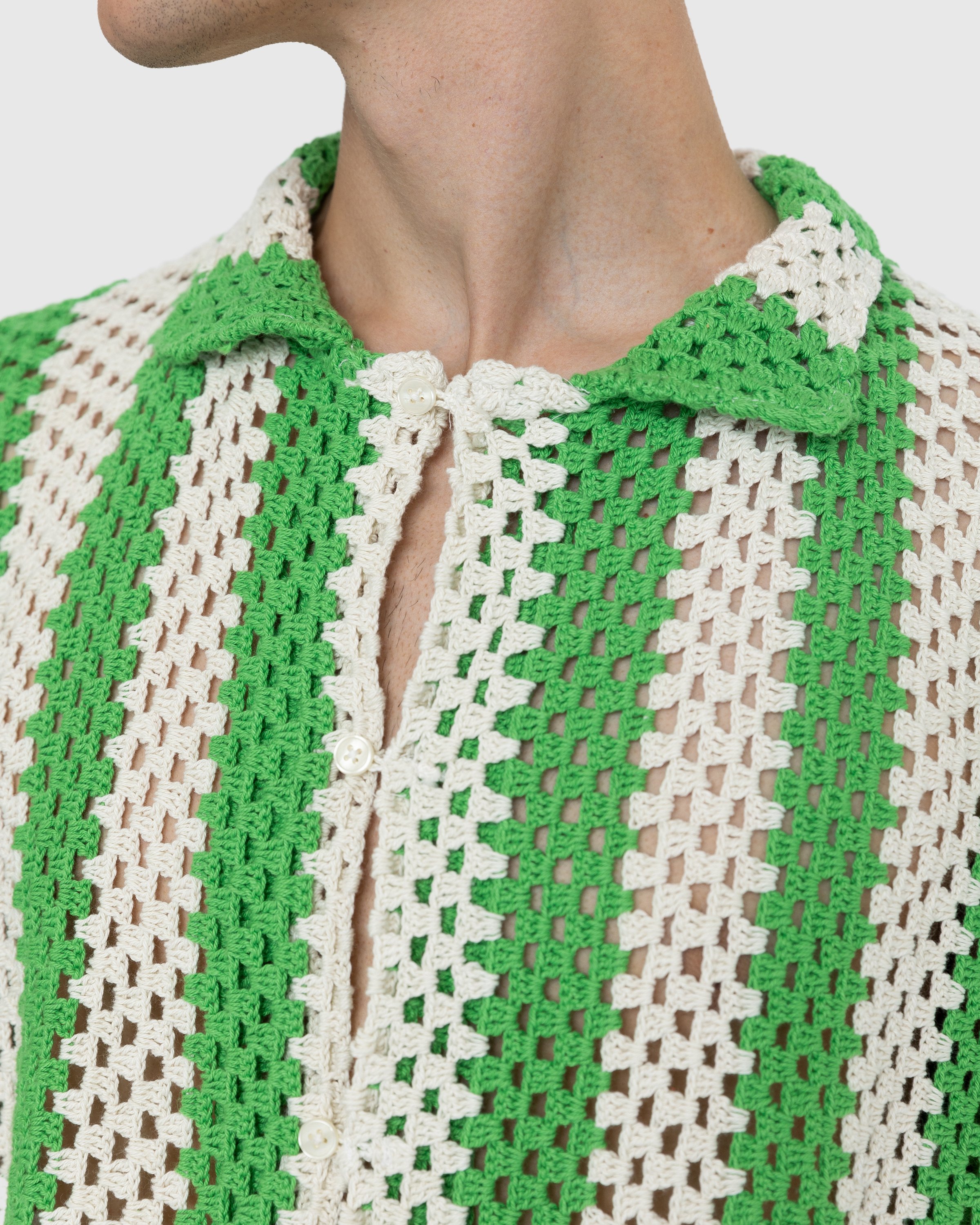 Bode - Crochet Shirt Green - Clothing - Green - Image 5