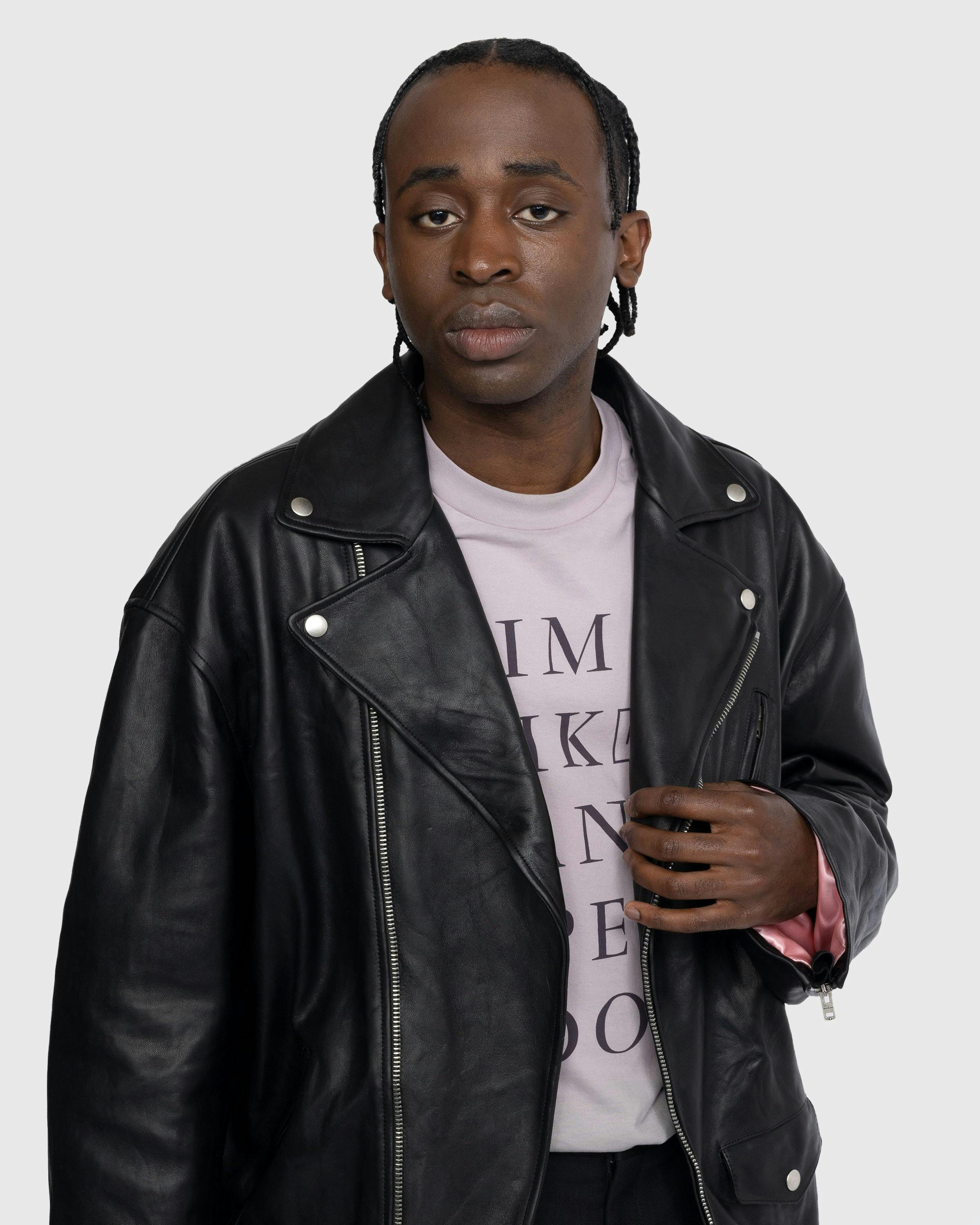 Acne Studios - Distressed Leather Jacket Black - Clothing - Black - Image 5